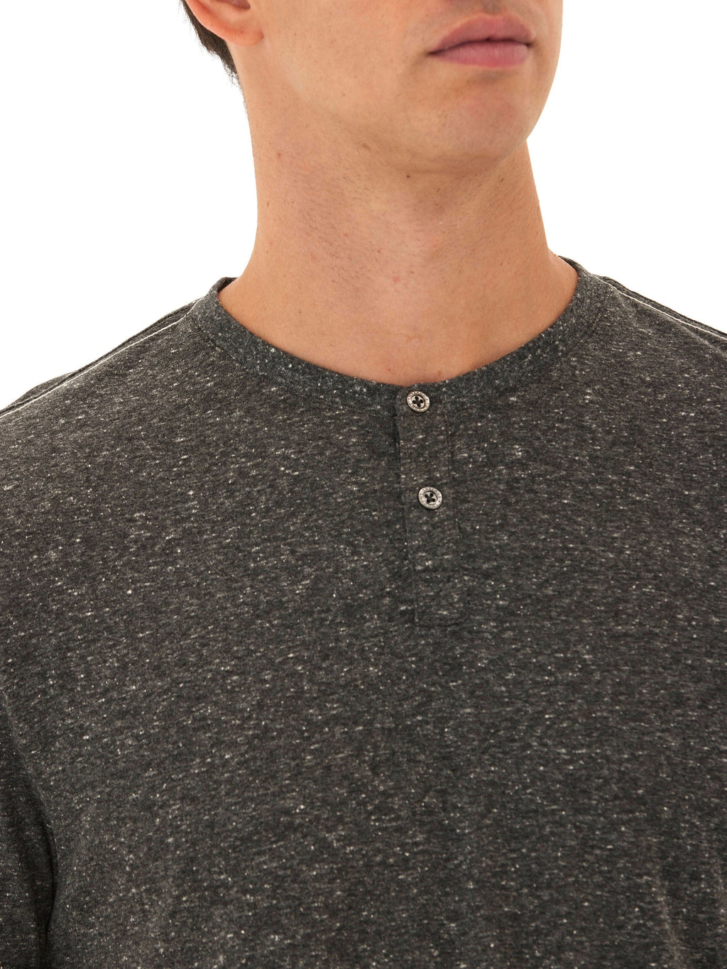 Baseline Short Sleeve Triblend Henley - Soft Casual Knit Tee