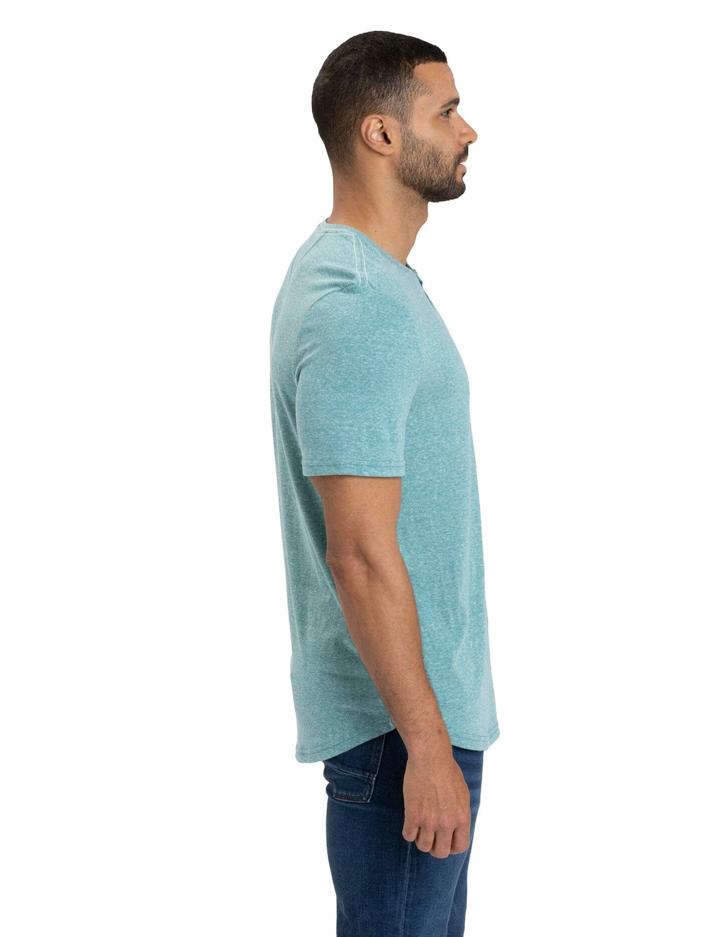 Baseline Short Sleeve Triblend Henley Tee