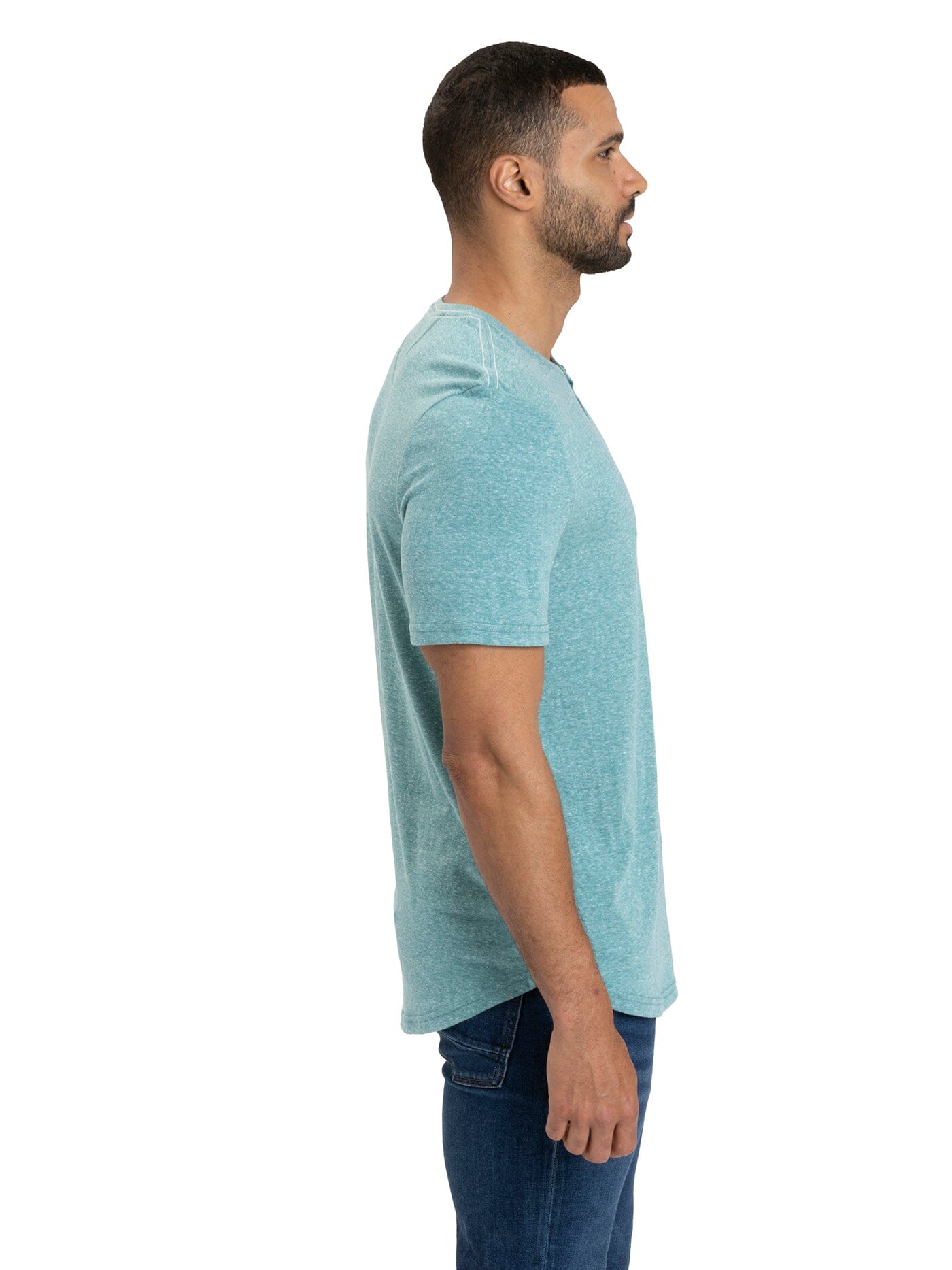 Baseline Short Sleeve Triblend Henley Tee