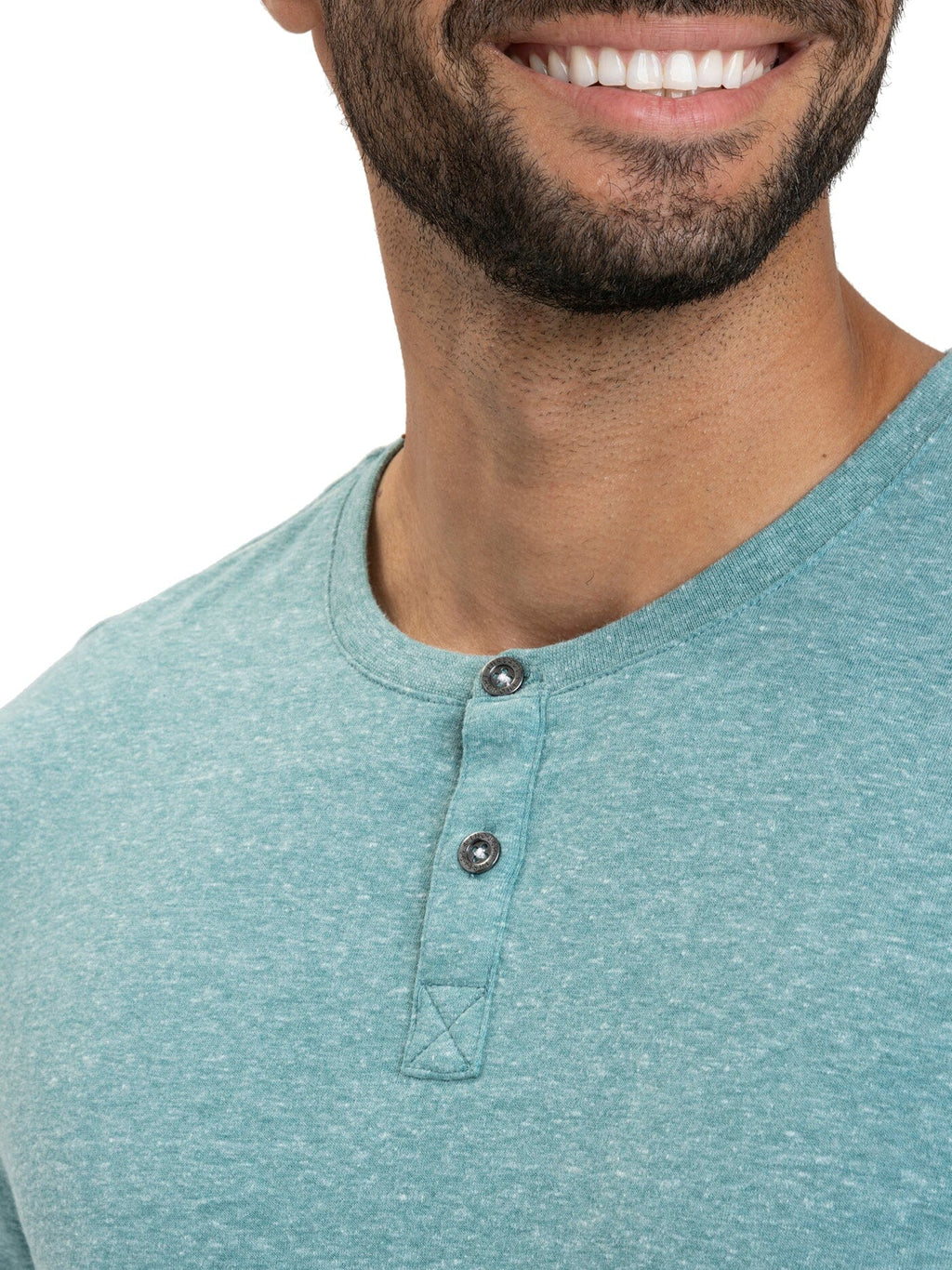 Baseline Short Sleeve Triblend Henley Tee