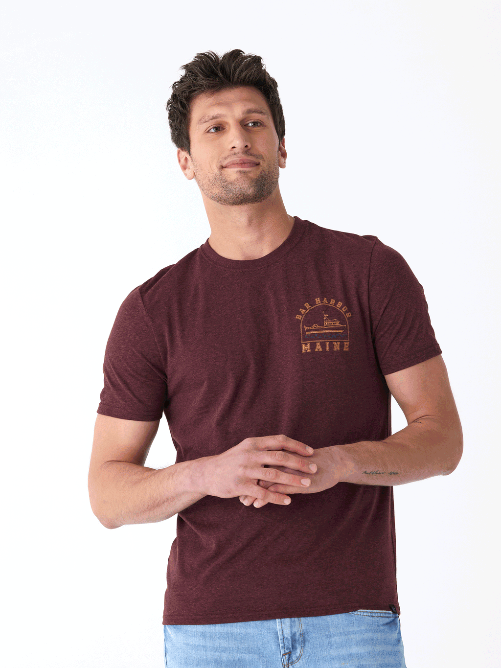 Triblend Graphic Tee for Men - Casual Coastal Style