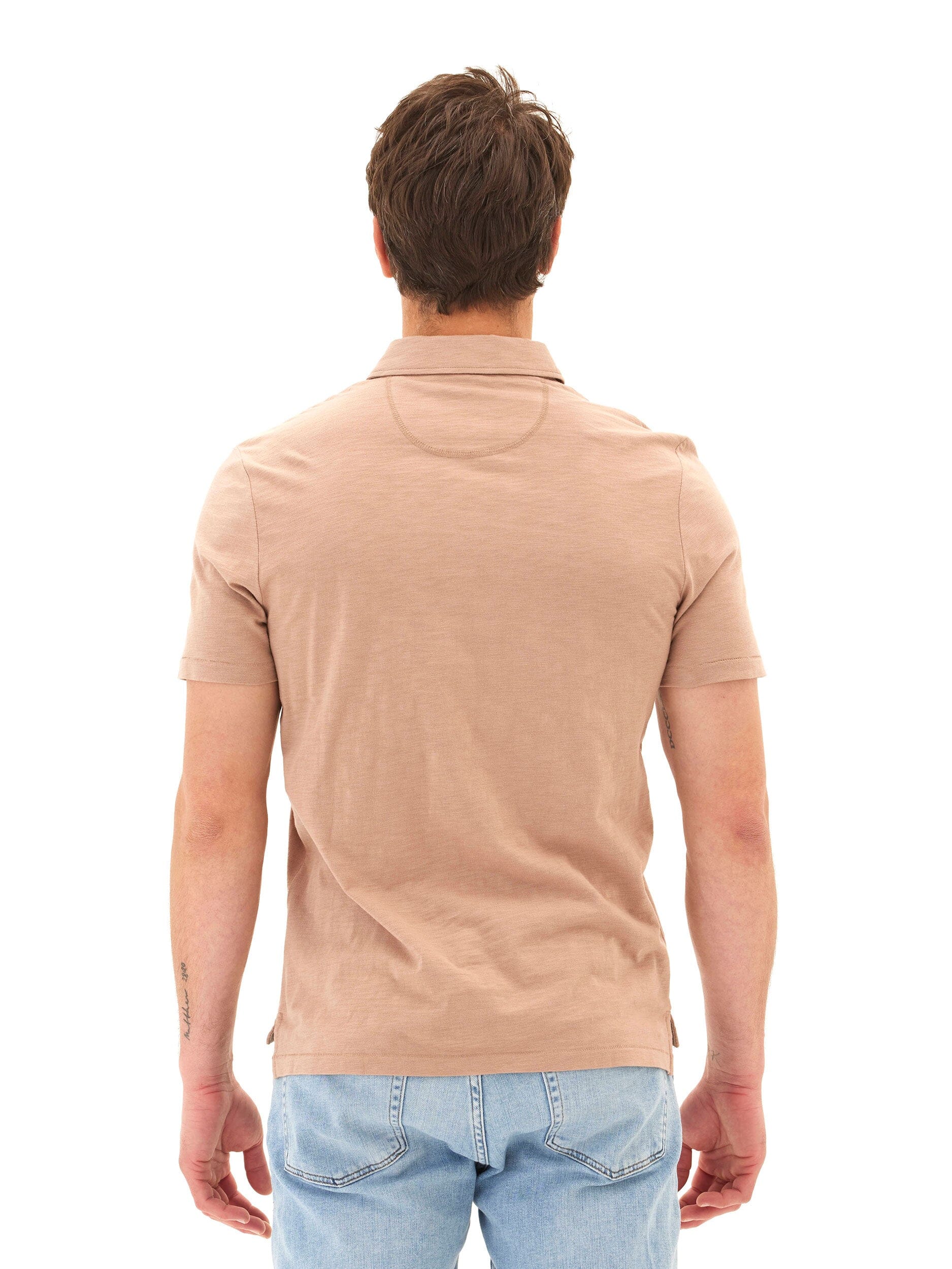 Organic Cotton Slub Jersey Polo Shirt - Sustainable Everyday Wear