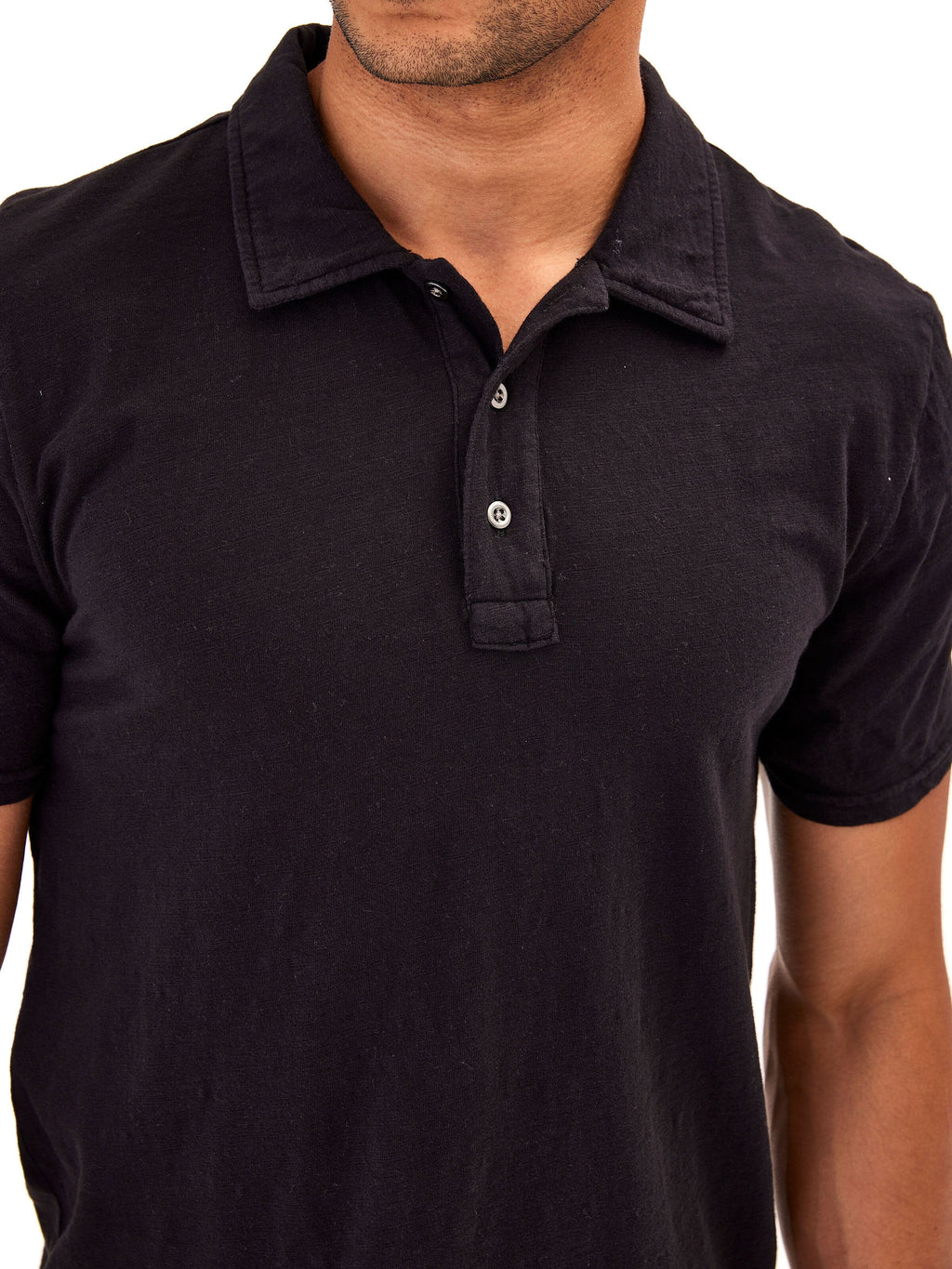 Essential Organic Cotton Slub Jersey Polo Shirt