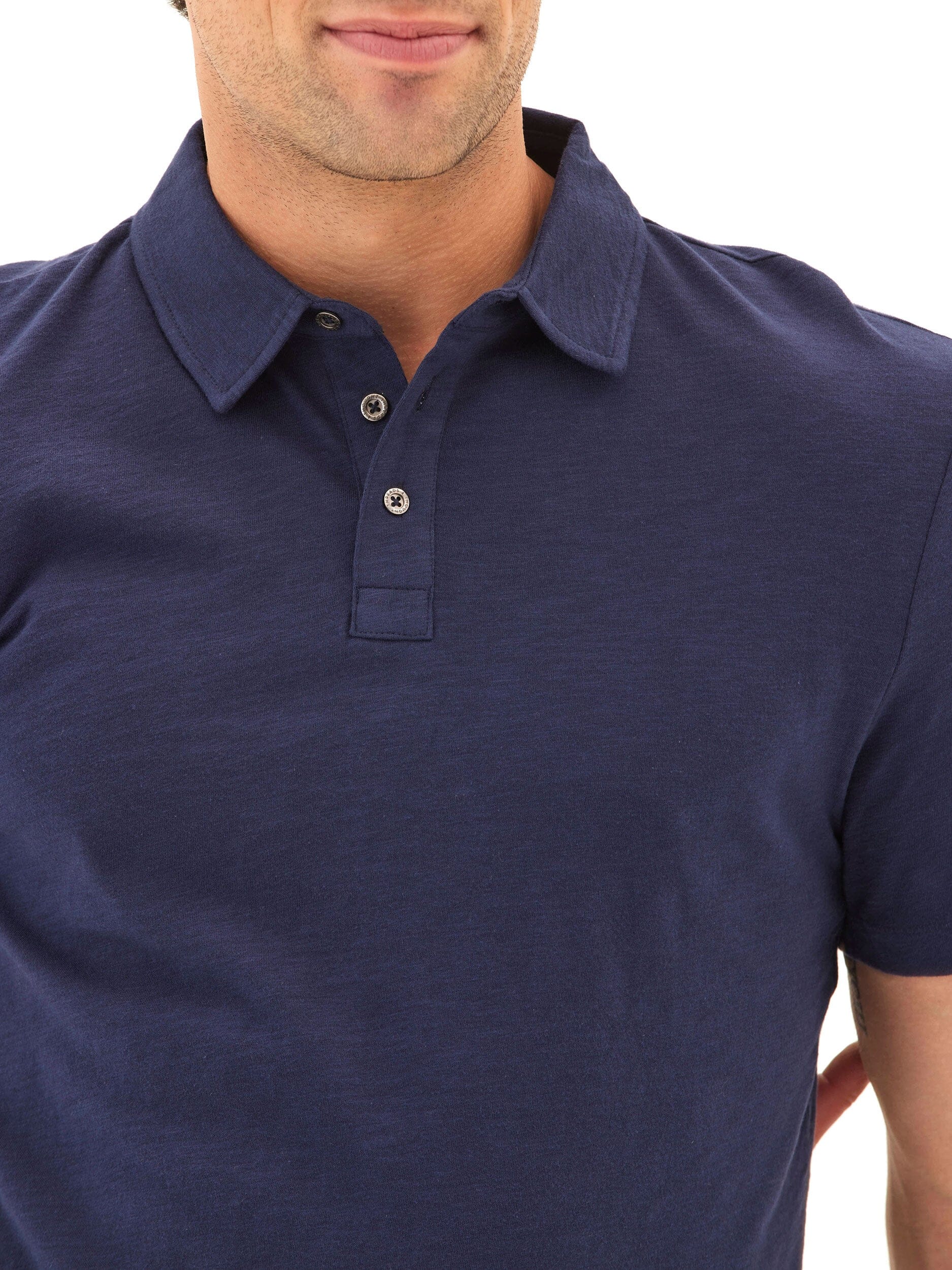 Organic Cotton Slub Jersey Polo Shirt - Sustainable Everyday Wear