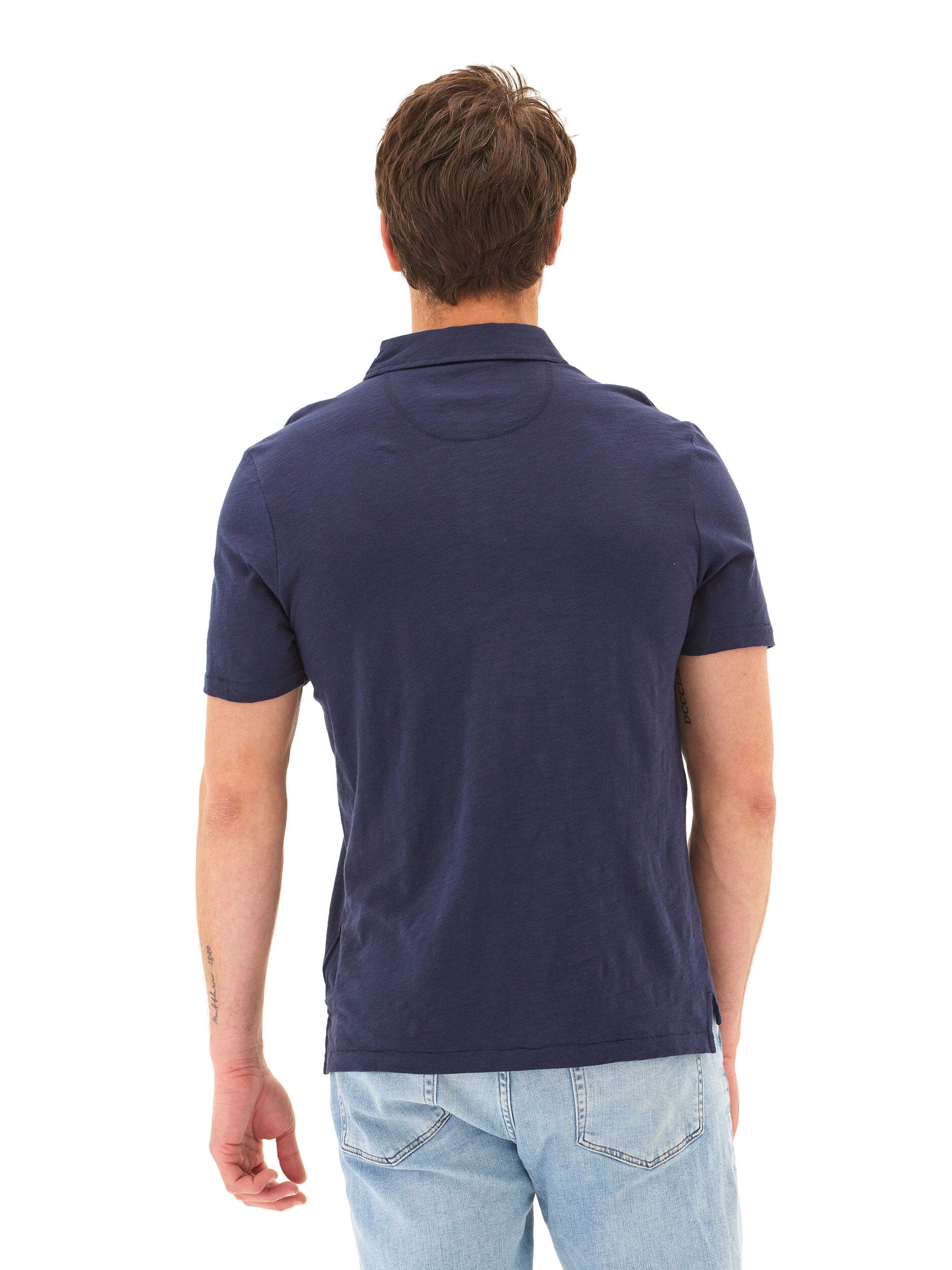 Organic Cotton Slub Jersey Polo Shirt - Sustainable Everyday Wear
