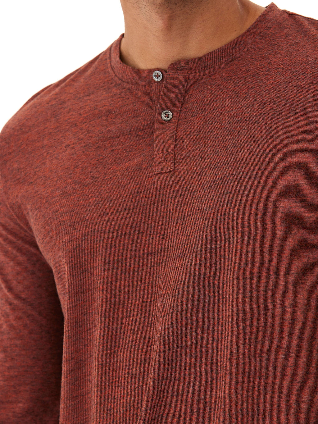 Black Fleck Long Sleeve Triblend Henley Shirt for Men and Women