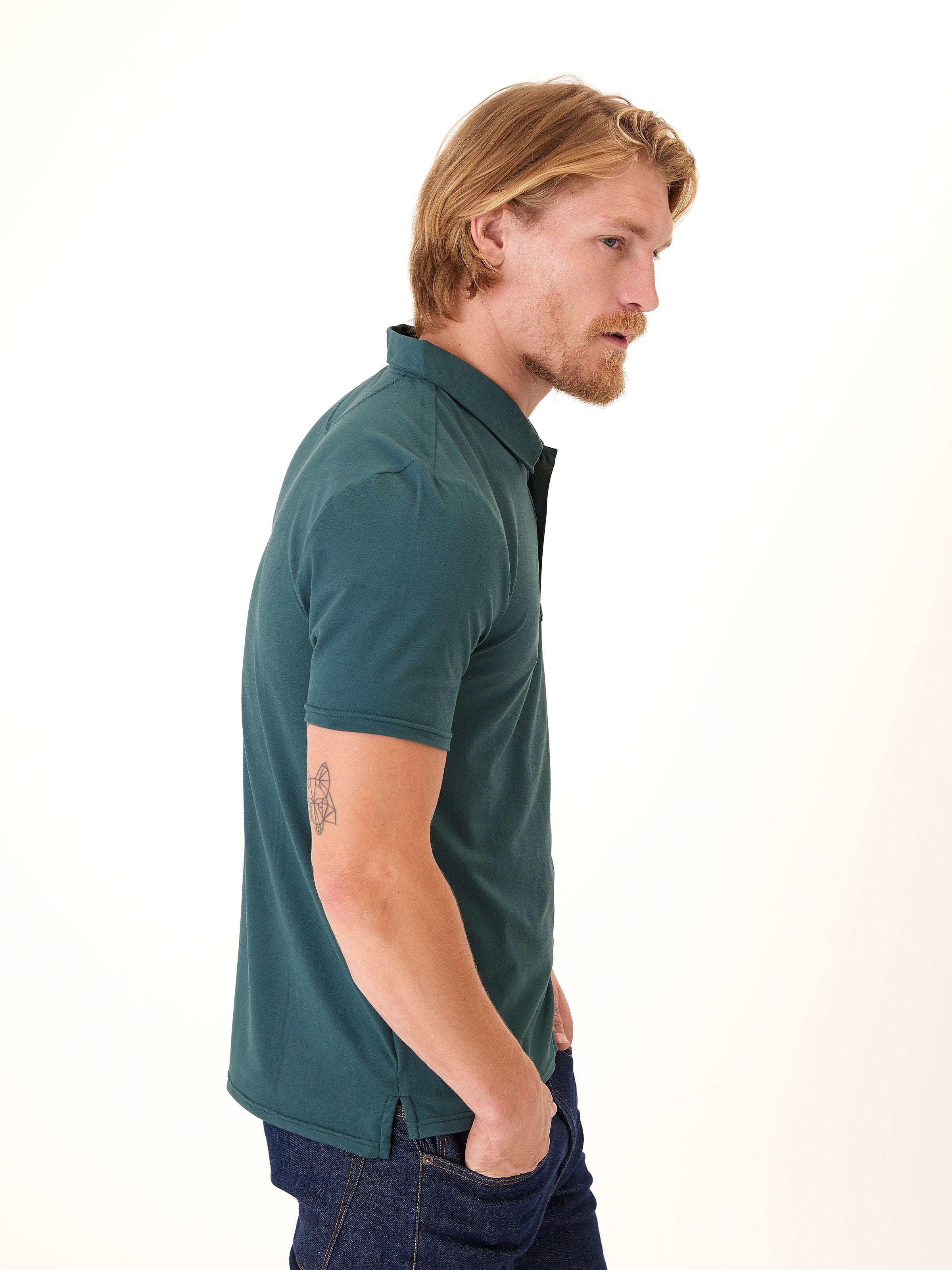 Henrique Luxe Jersey Polo Shirt - Minimalist Solid Knit Top