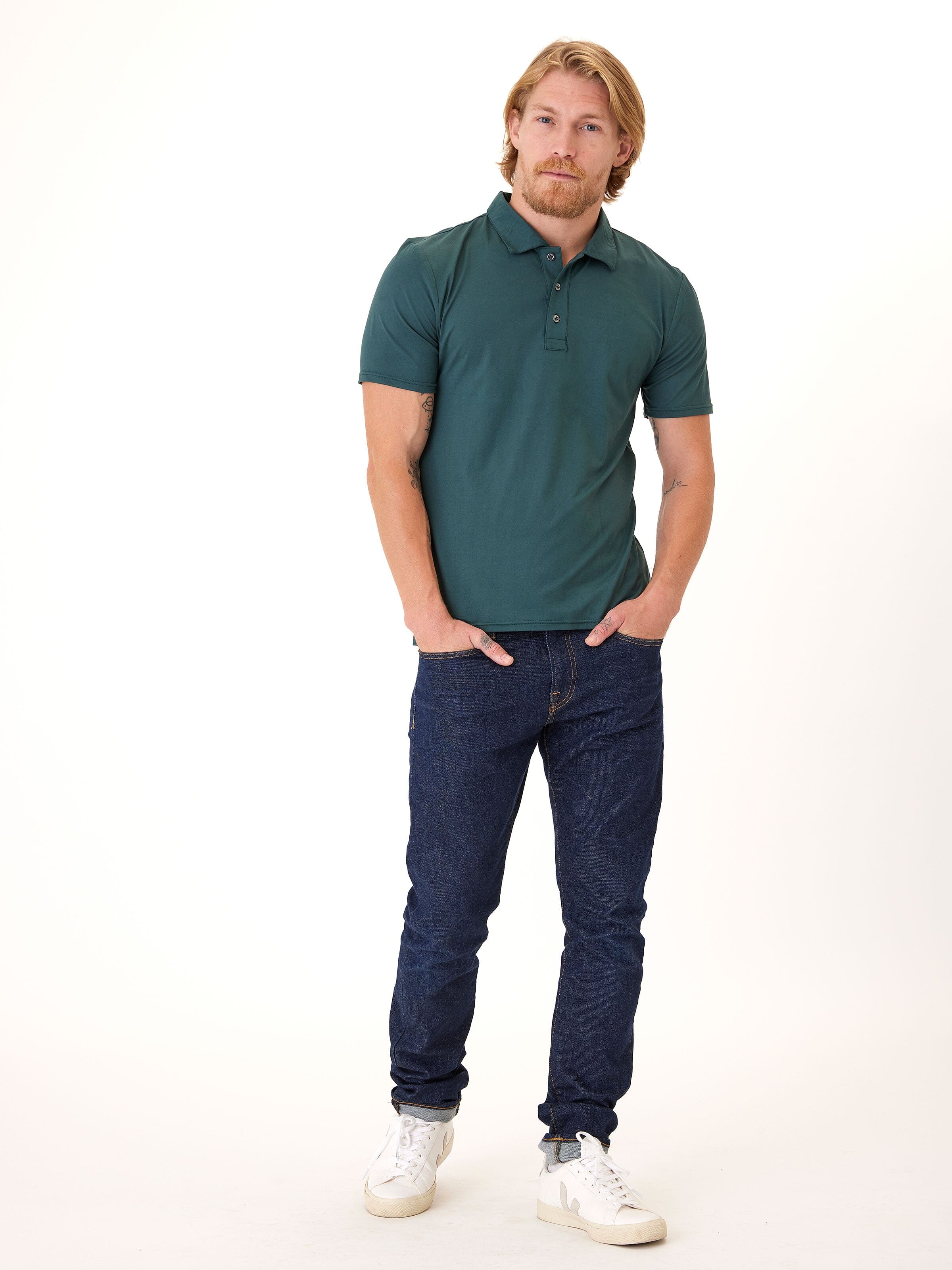 Henrique Luxe Jersey Polo Shirt - Minimalist Solid Knit Top