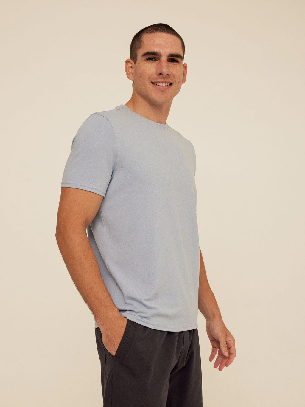 Men's Core Luxe Jersey Crew Neck Tee - Lightweight Everyday Shirt