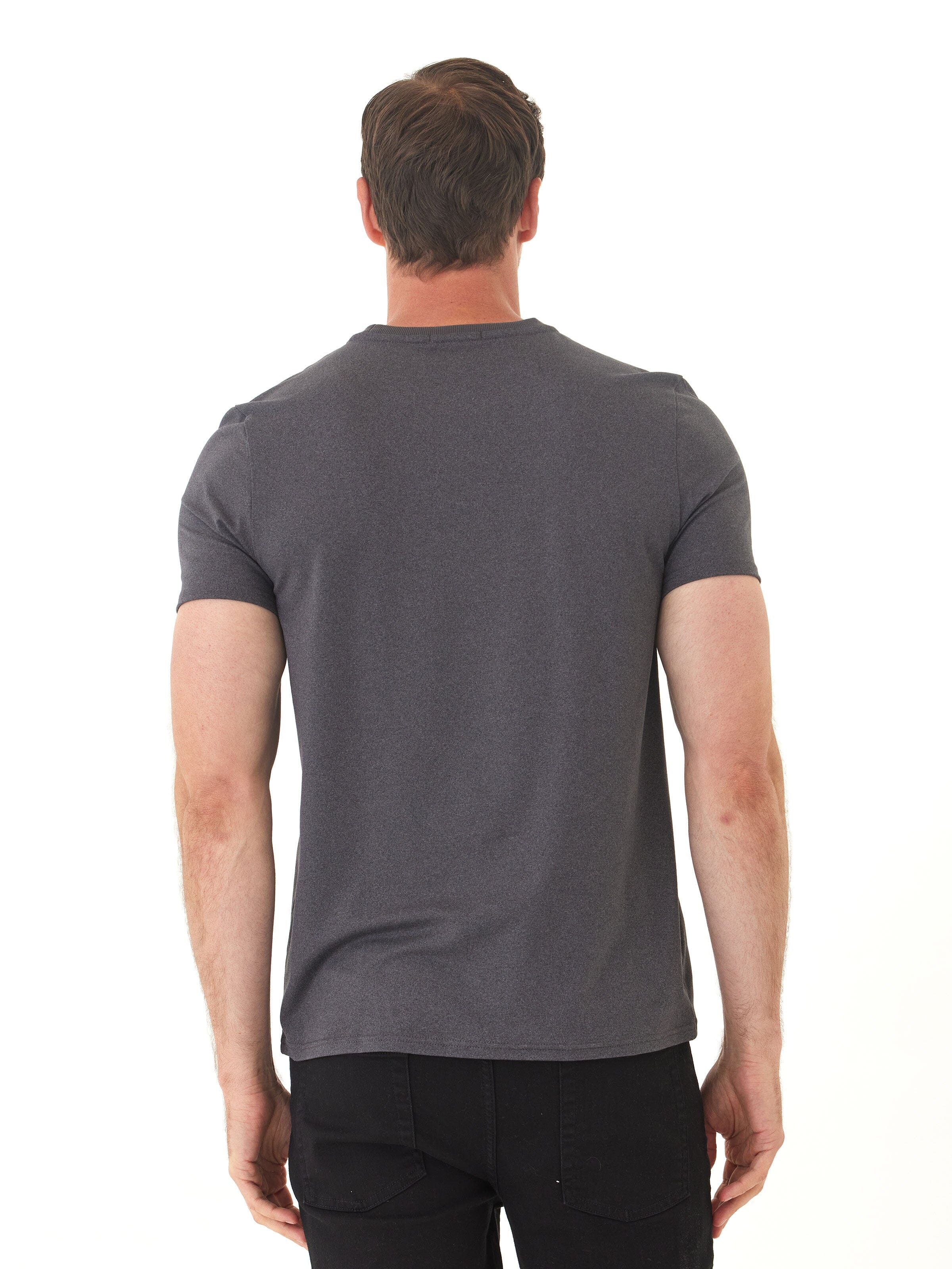 Men's Charcoal Grey Luxe Jersey Crew Neck Tee