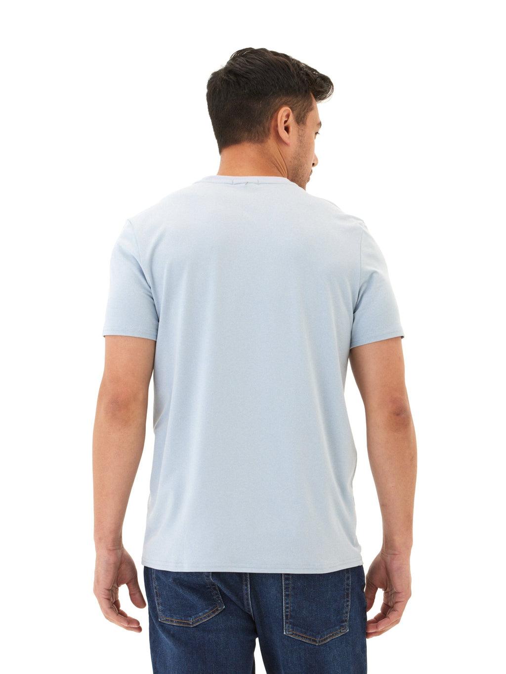 Men's Core Luxe Jersey Crew Neck Tee in Light Blue