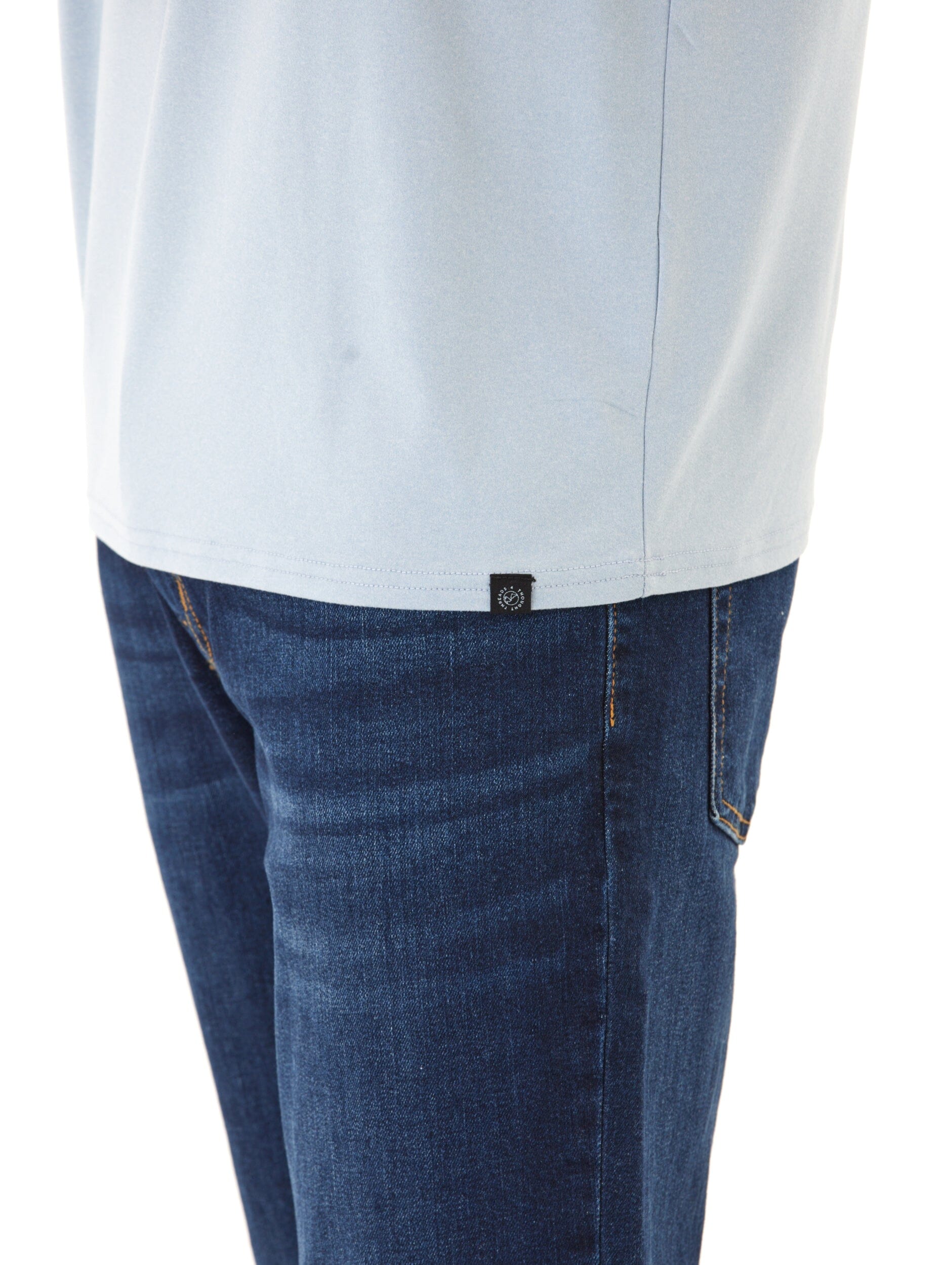 Men's Core Luxe Jersey Crew Neck Tee in Light Blue