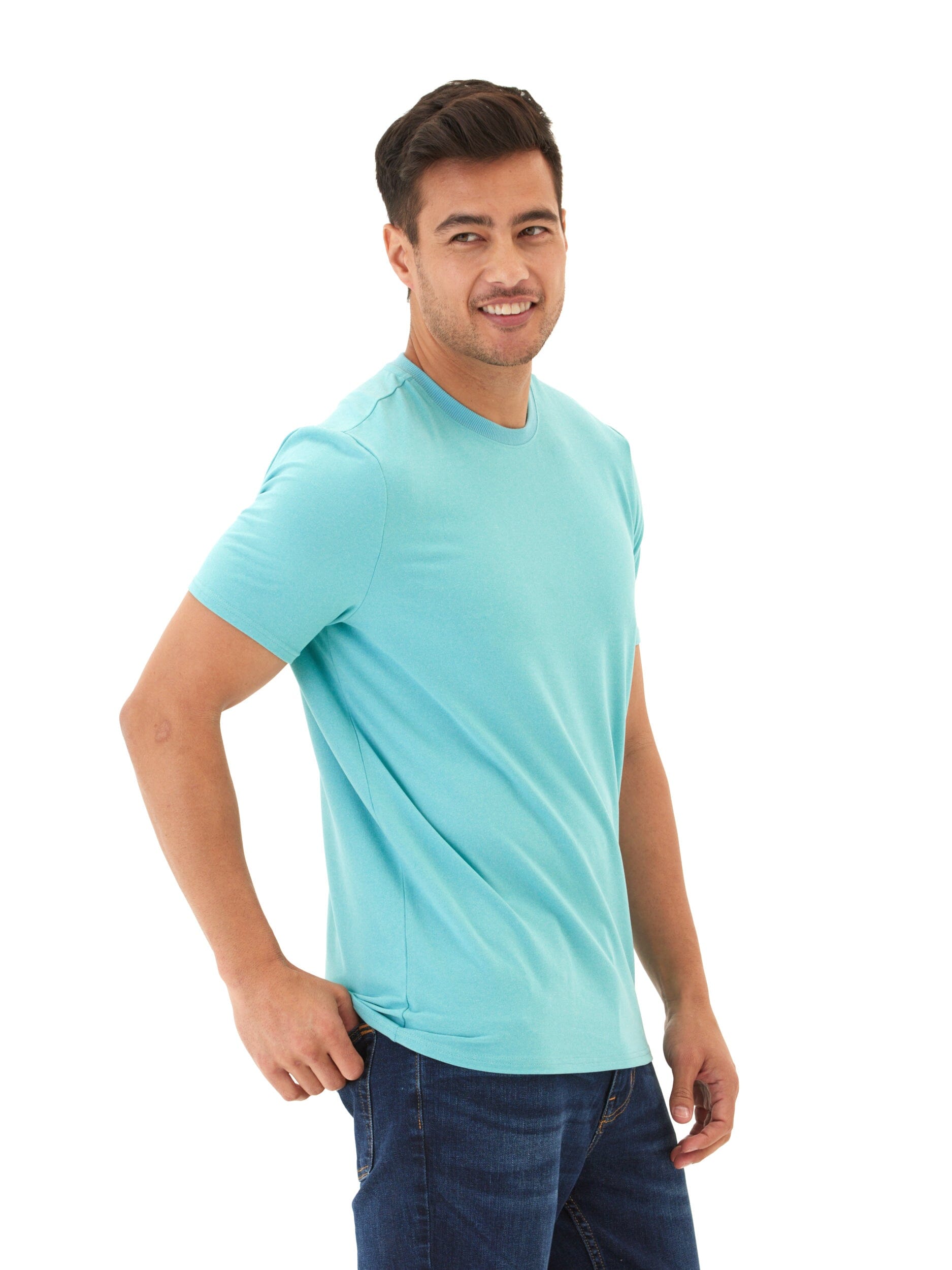 Men's Luxe Jersey Crew Neck T-Shirt in Premium Soft Fabric