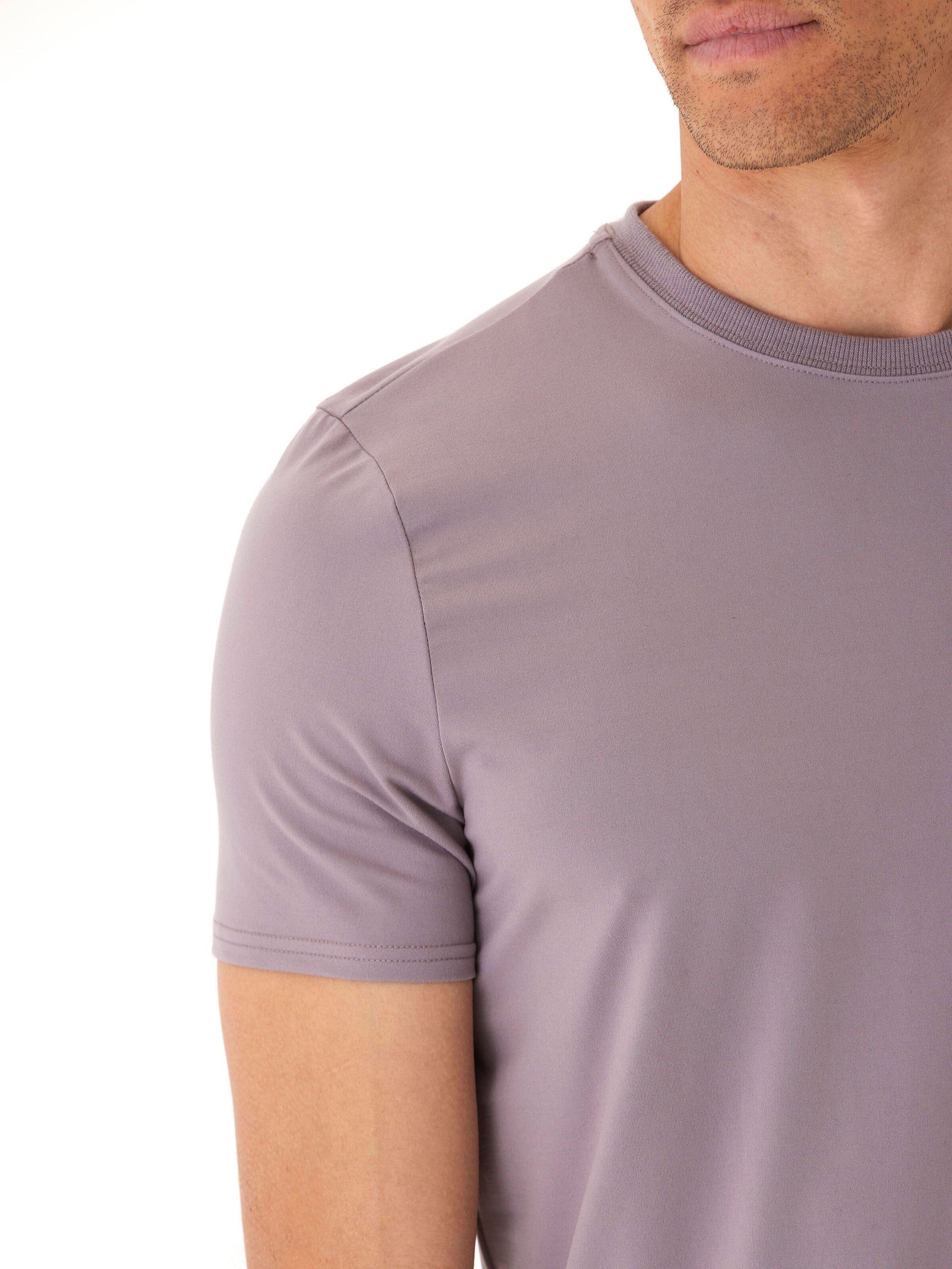 Men's Core Luxe Jersey Crew Neck Tee in Muted Purple