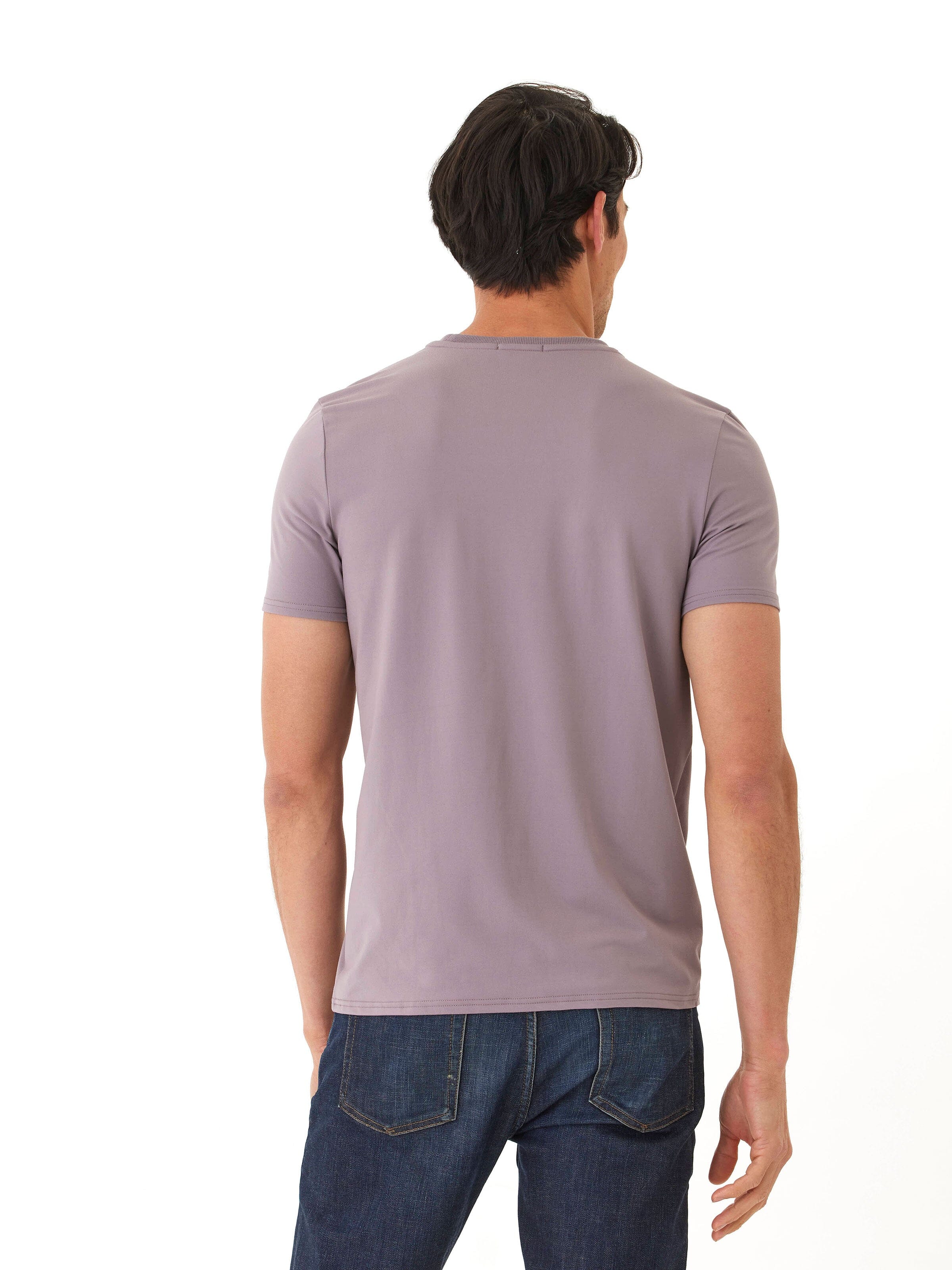 Men's Core Luxe Jersey Crew Neck Tee in Muted Purple