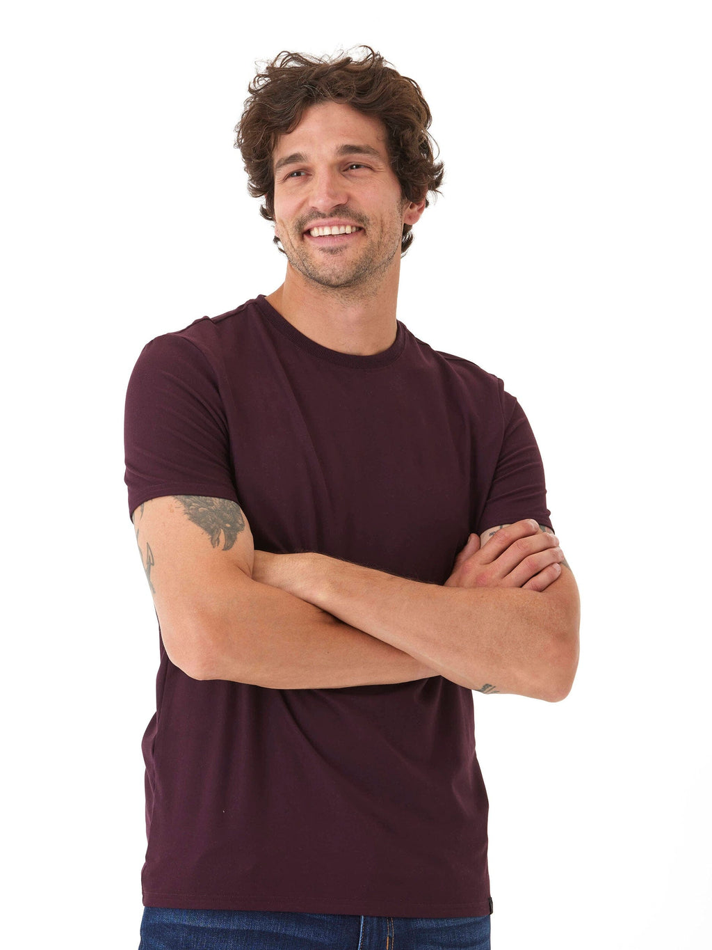 Men's Core Luxe Jersey Crew Neck Tee - Lightweight Everyday Shirt