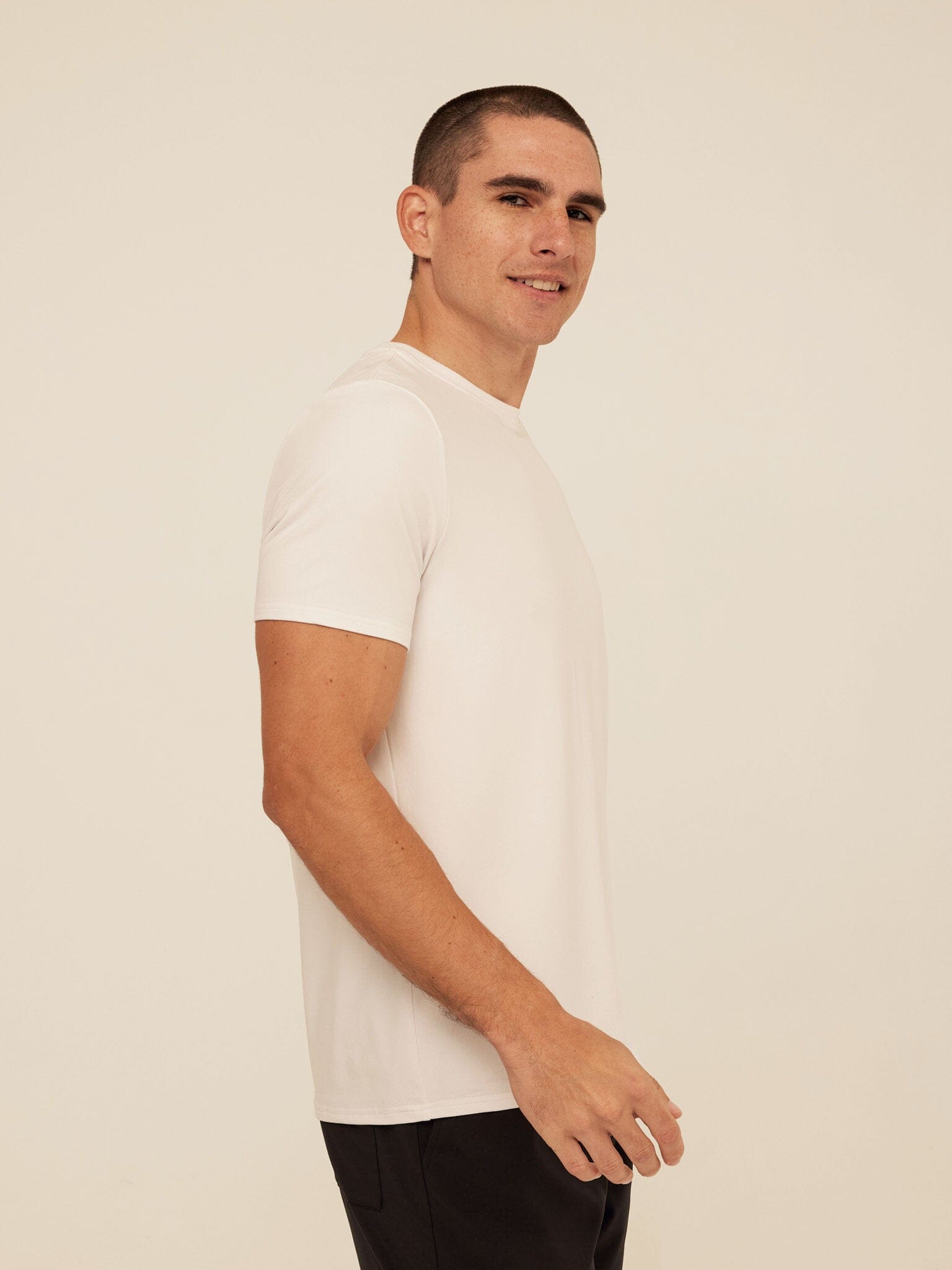 Men's Core Luxe Jersey Crew Neck Tee - Lightweight Everyday Shirt