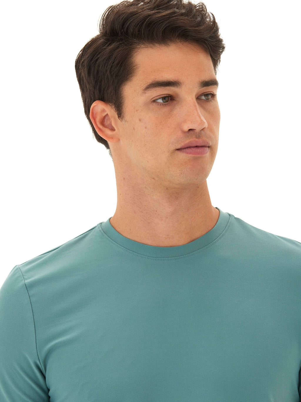 Men's Core Luxe Jersey Crew Neck Tee in Muted Teal