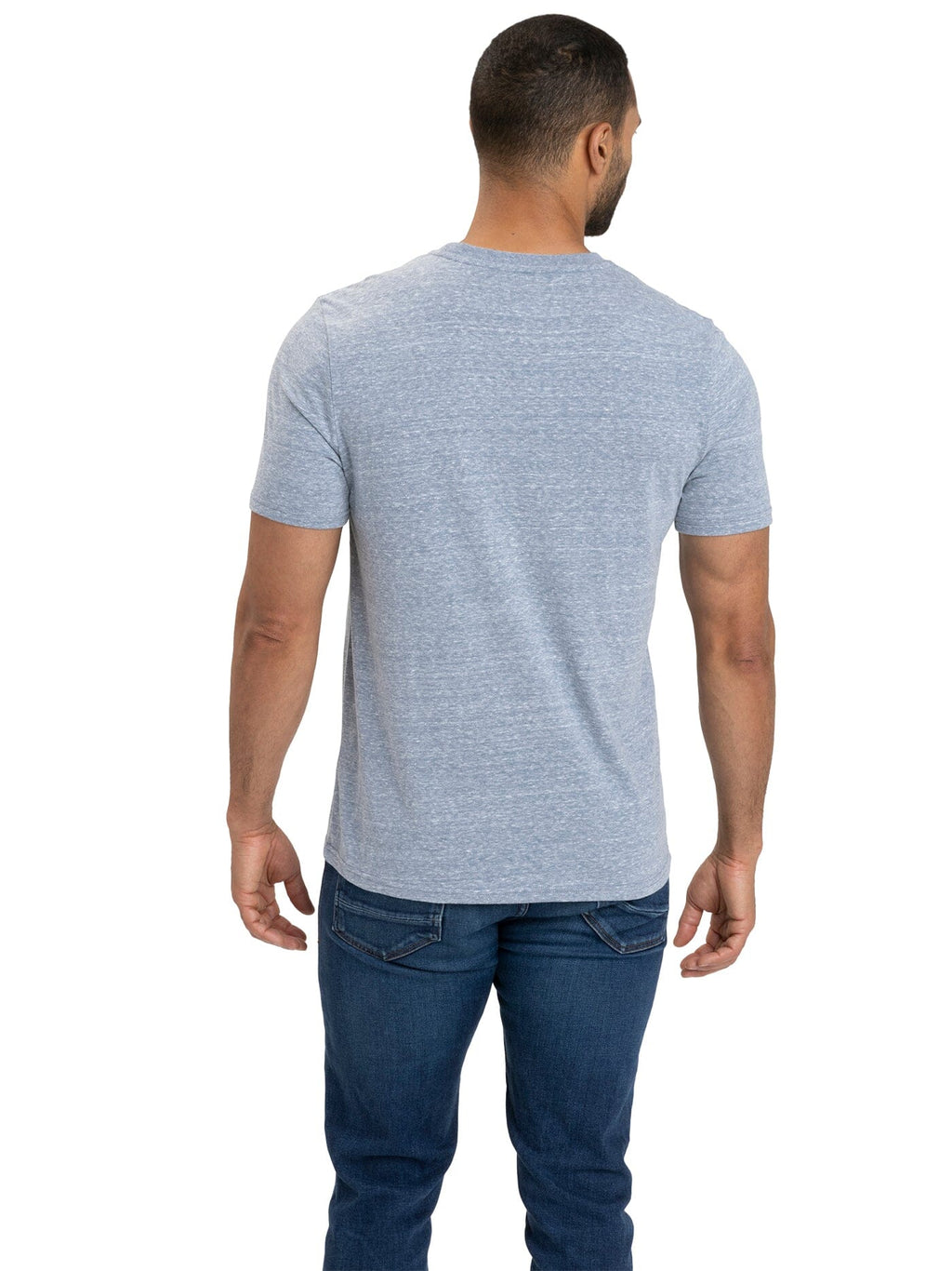 Yucca Basin Graphic Triblend Tee in Blue and Grey