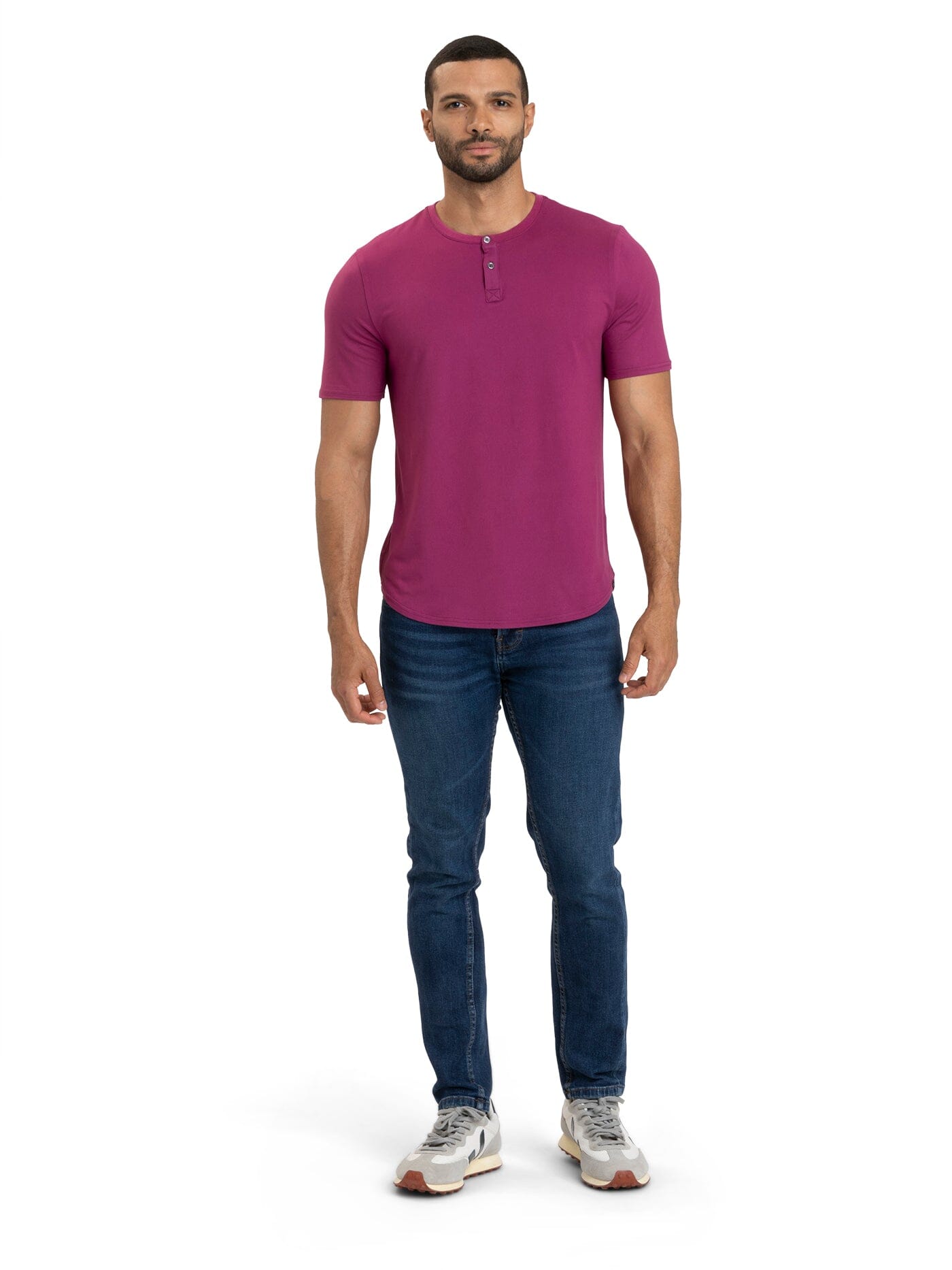 Luxe Jersey 2 Button Henley Shirt – Soft Everyday Essential Tee