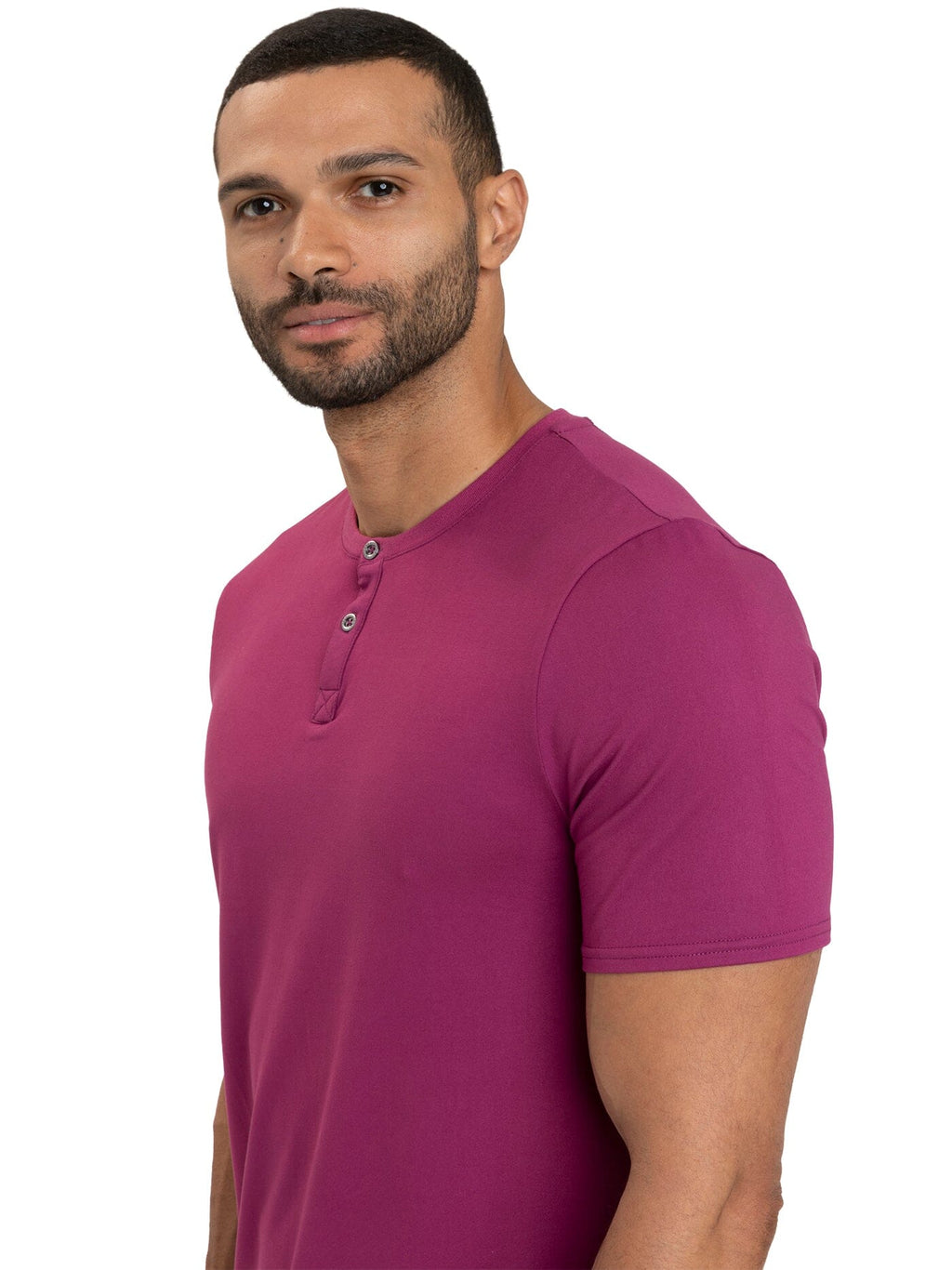 Luxe Jersey 2 Button Henley Shirt – Soft Everyday Essential Tee