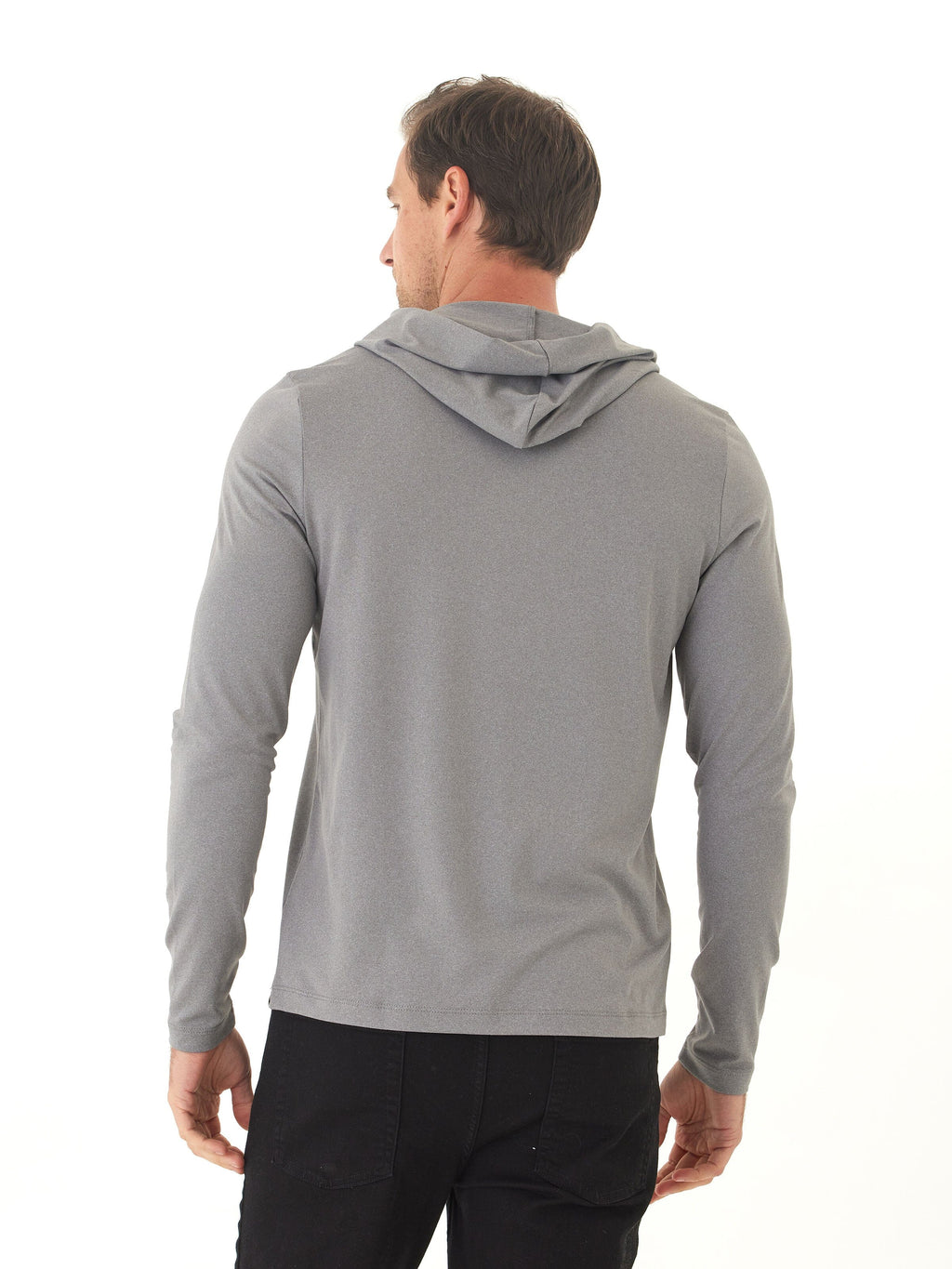 Malone Luxe Jersey Pullover Hoodie for Men in Grey