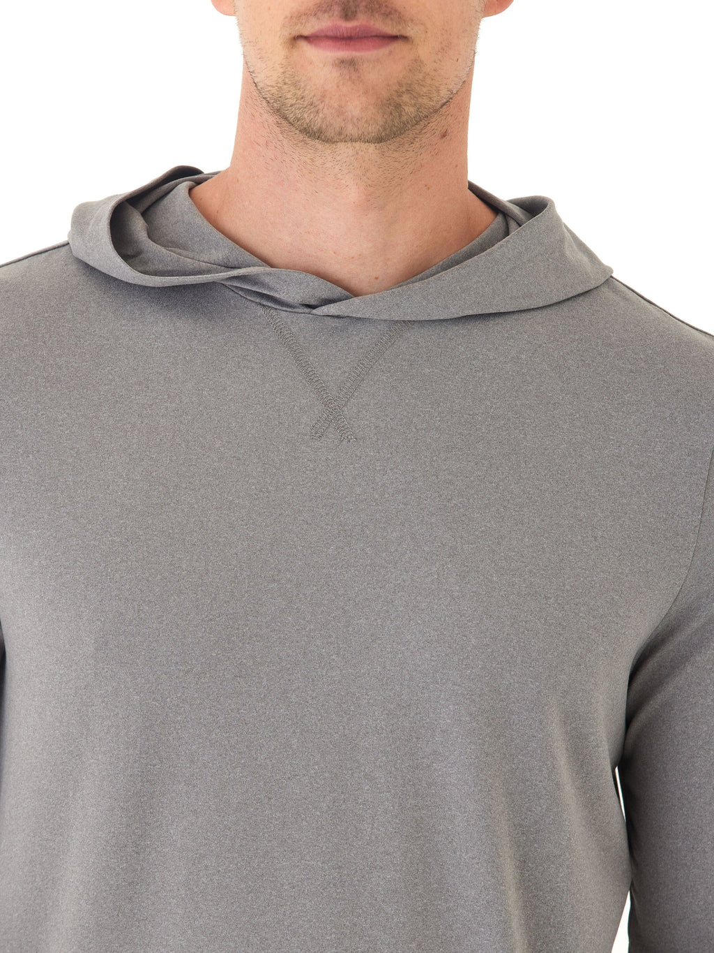 Malone Luxe Jersey Pullover Hoodie for Men in Grey