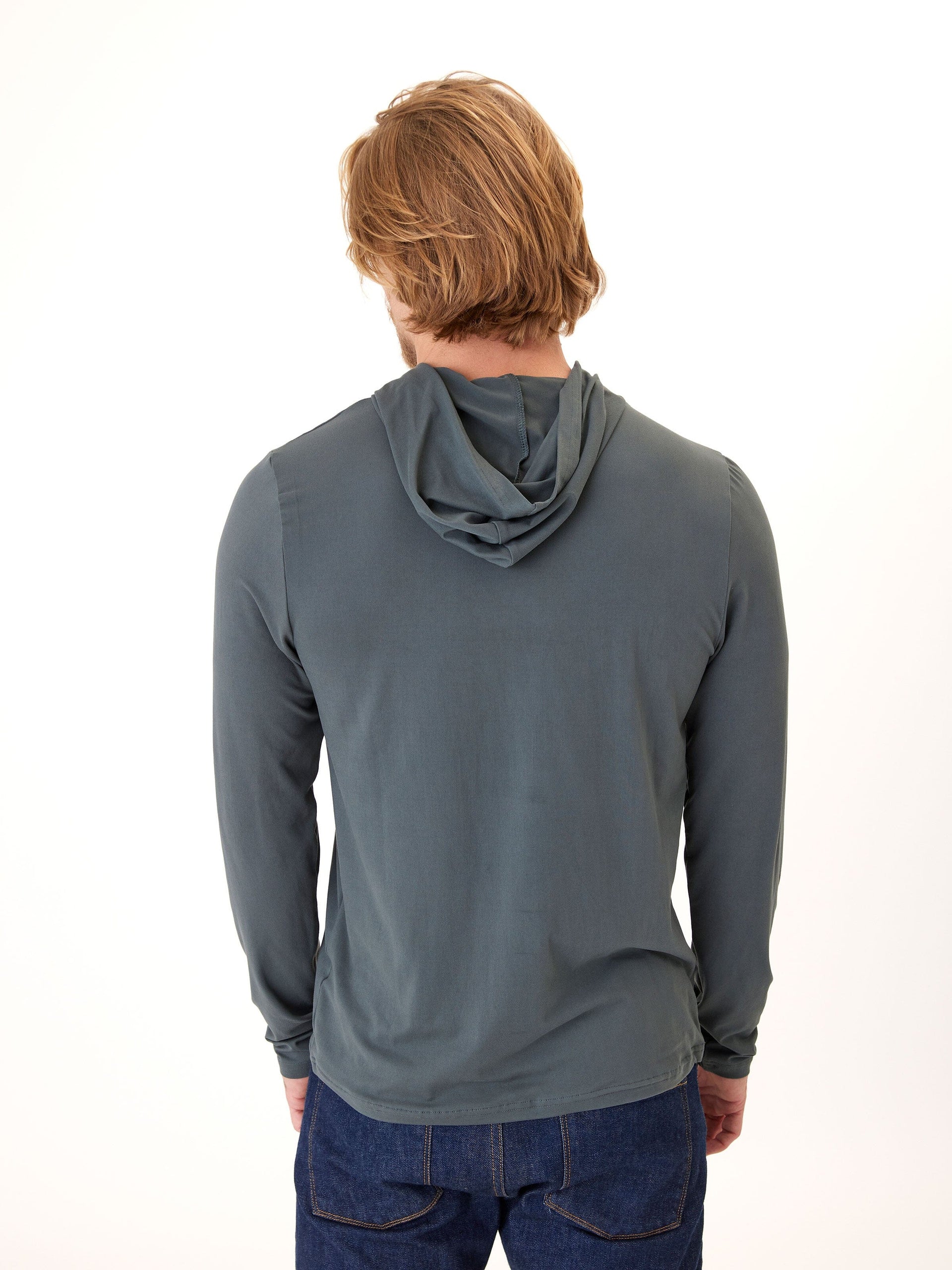 Malone Luxe Jersey Pullover T-Shirt Hoodie - Form Fitting Knit