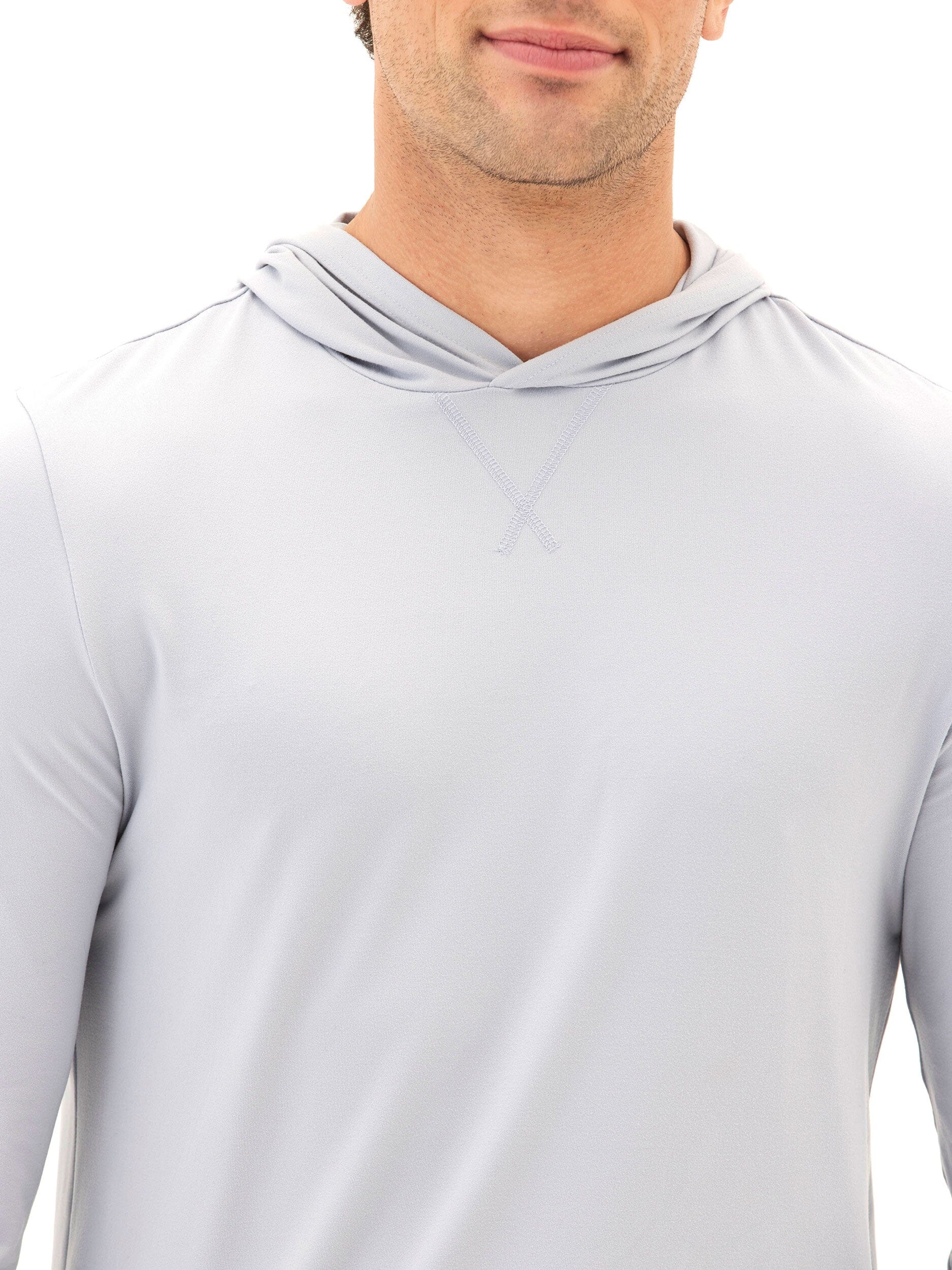Malone Luxe Jersey Pullover T-Shirt Hoodie in Double Brushed Fabric