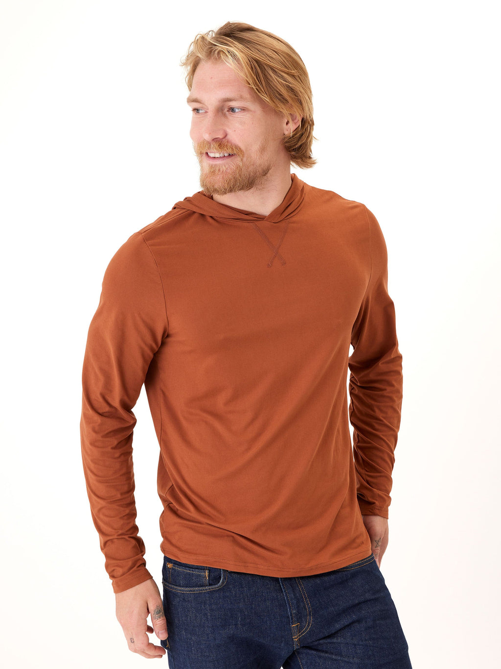Malone Luxe Jersey Pullover T-Shirt Hoodie - Soft Recycled Blend