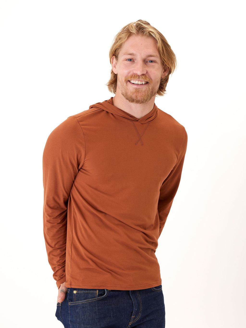 Malone Luxe Jersey Pullover T-Shirt Hoodie - Soft Recycled Blend