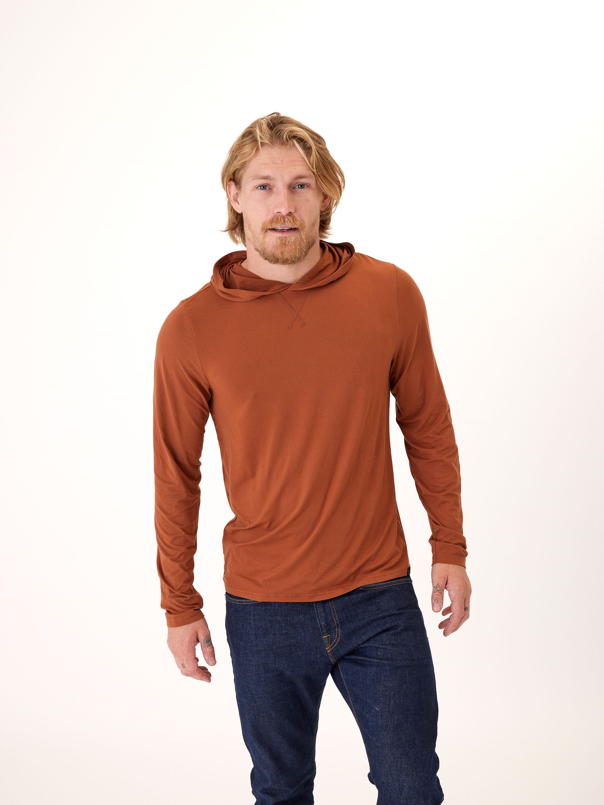 Malone Luxe Jersey Pullover T-Shirt Hoodie - Soft Recycled Blend