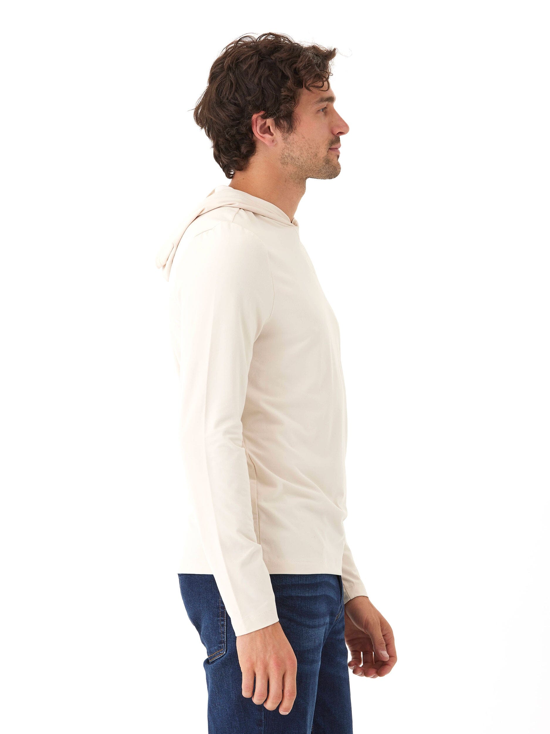 Luxe Jersey Pullover T-Shirt Hoodie - Soft Recycled Blend