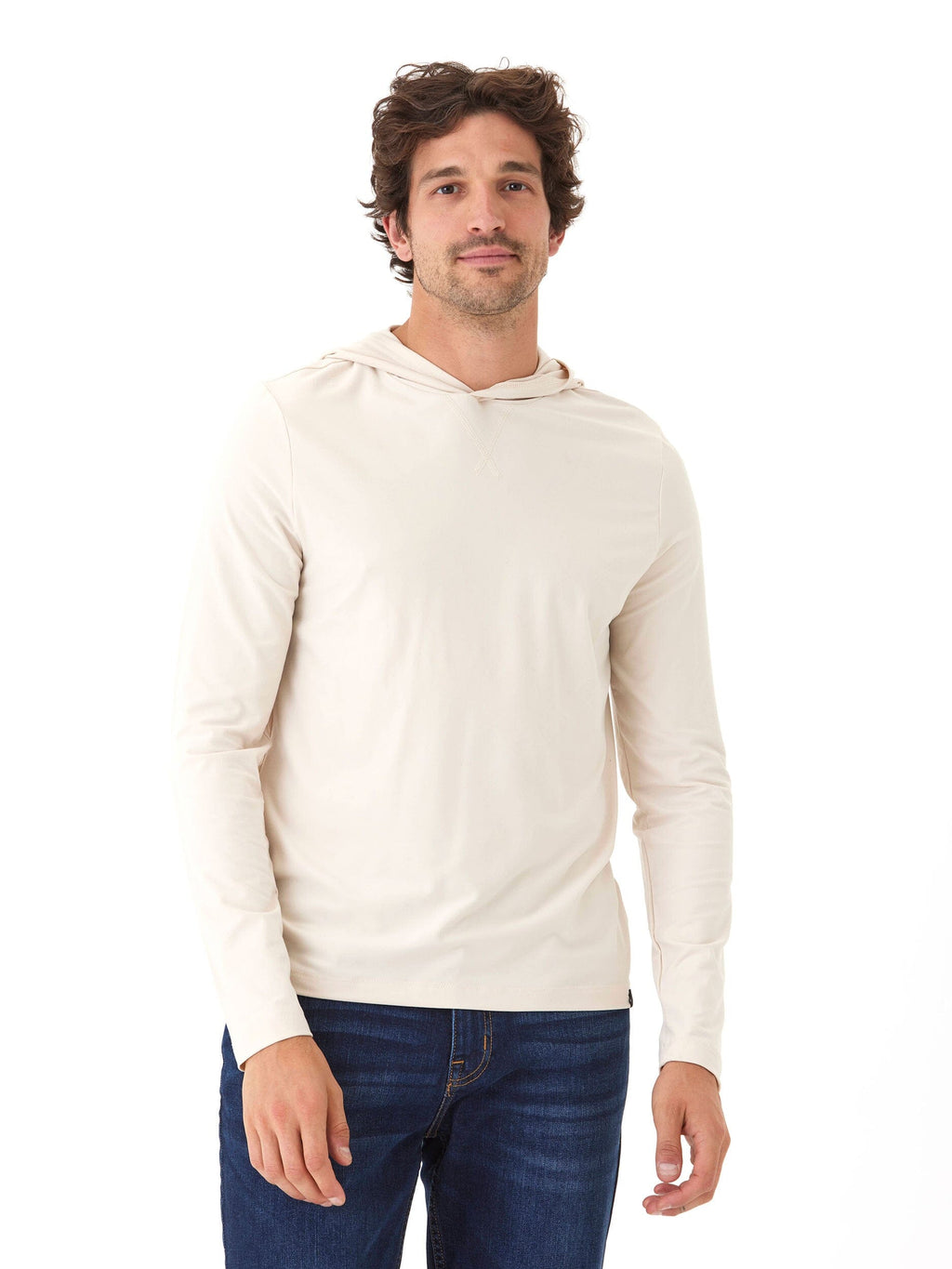 Luxe Jersey Pullover T-Shirt Hoodie - Soft Recycled Blend