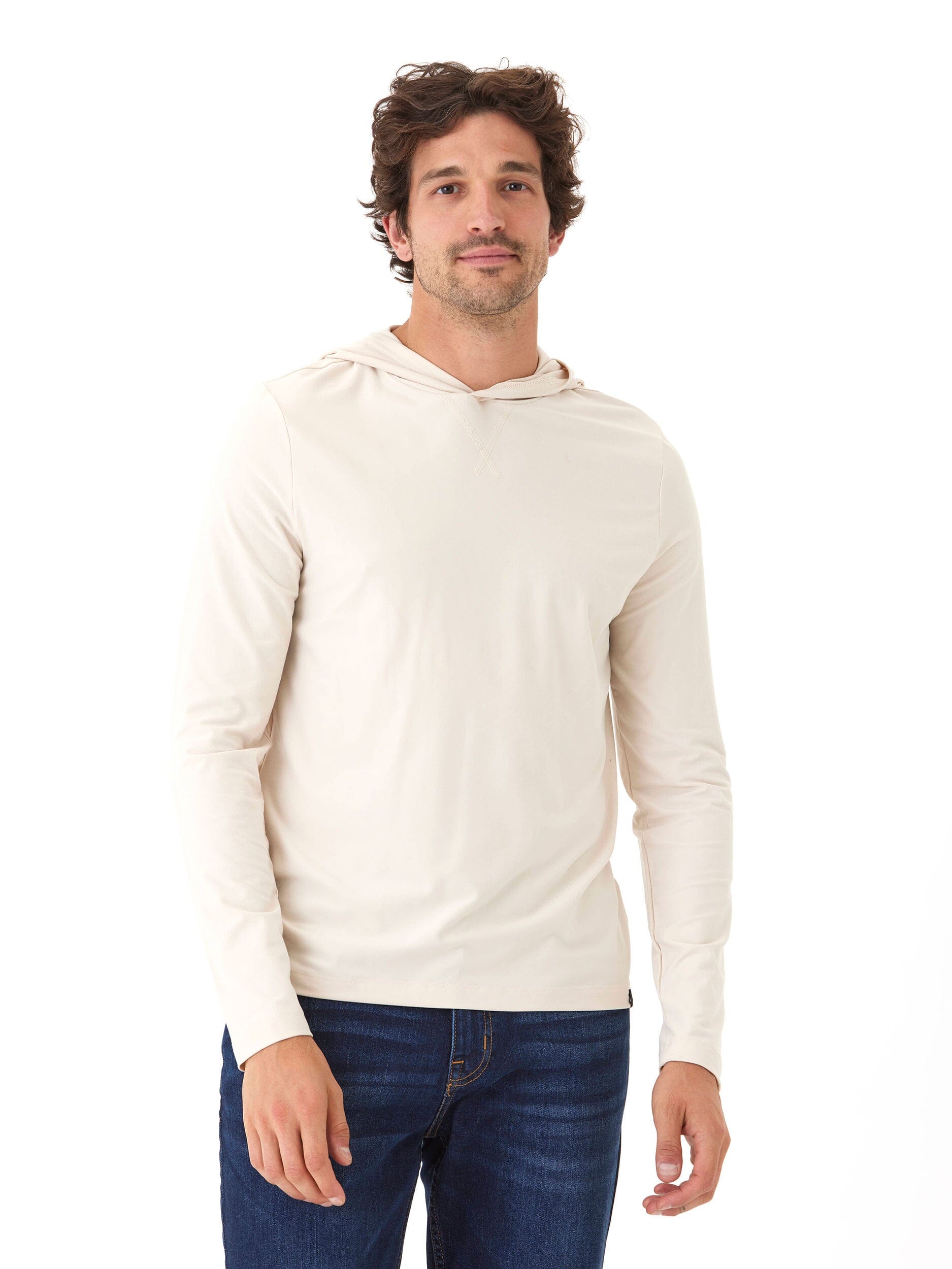 Luxe Jersey Pullover T-Shirt Hoodie - Soft Recycled Blend