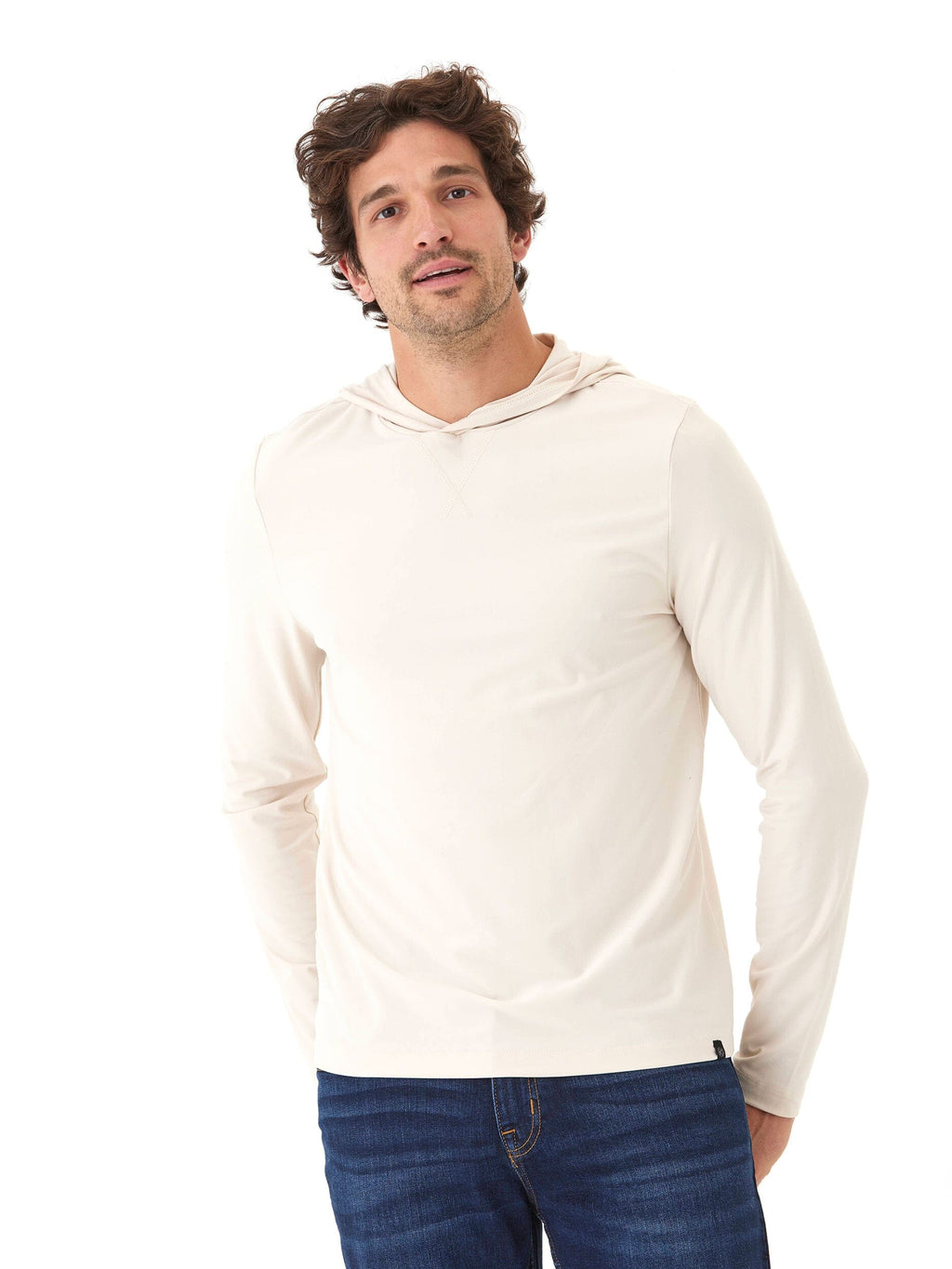 Luxe Jersey Pullover T-Shirt Hoodie - Soft Recycled Blend