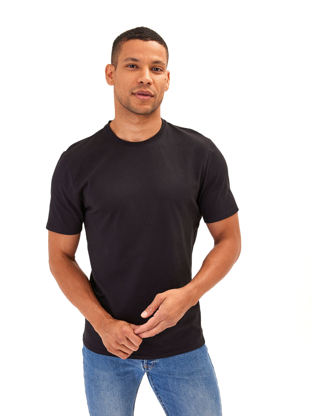 Men's black classic fit organic cotton crew neck t-shirt