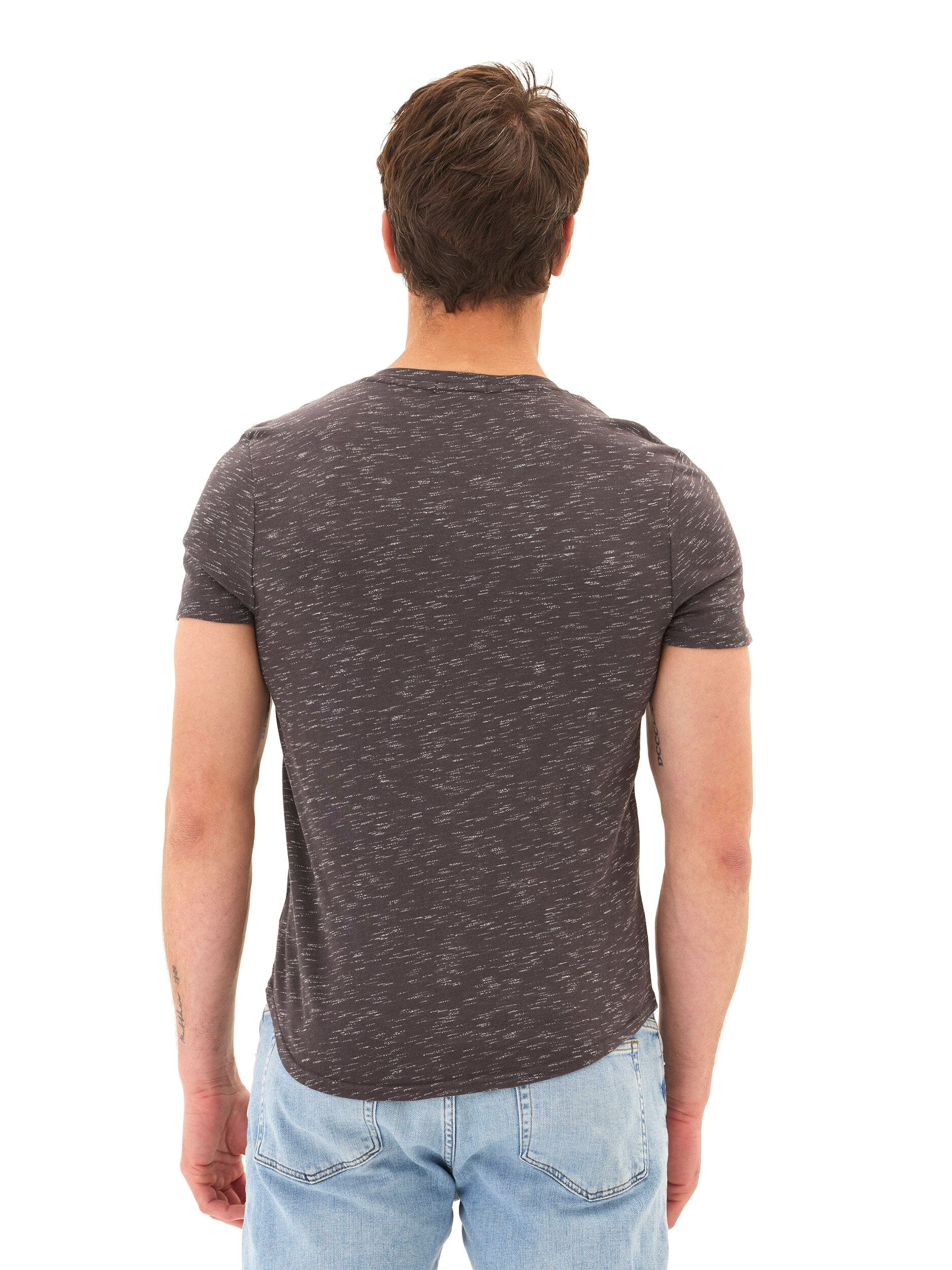 Two Tone Slub Jersey Henley - Men's Organic Cotton Casual Top