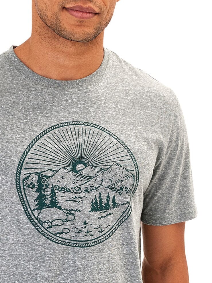 Triblend Graphic Crew Neck Tee - Outdoorsy Casual Knit