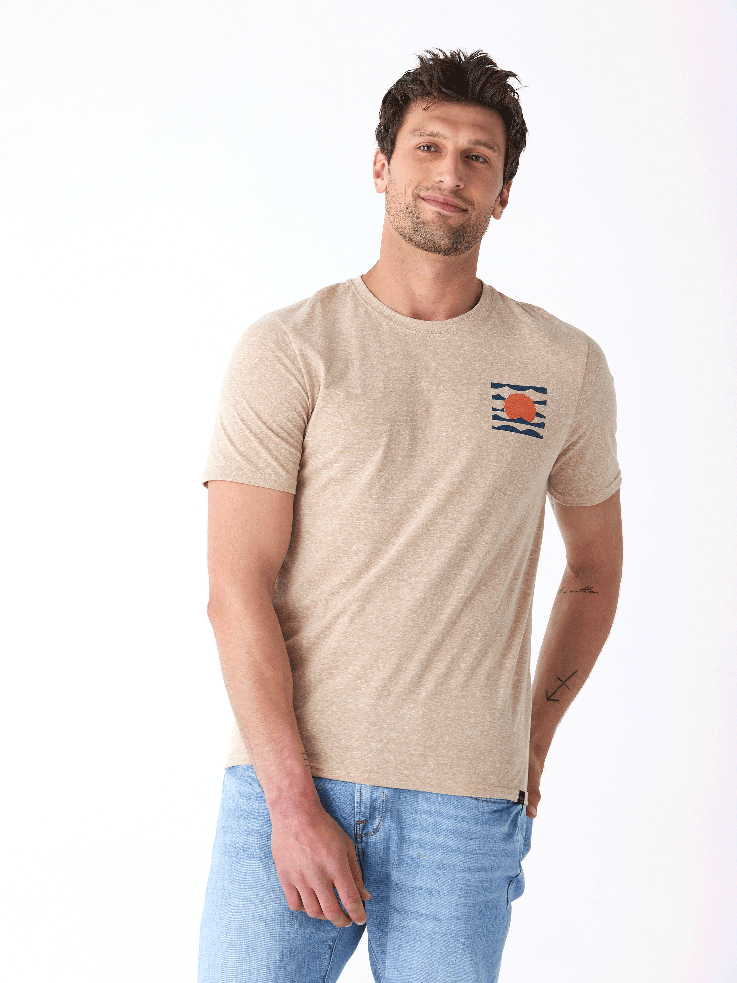 Setting Sun Triblend Graphic Tee - Coastal Surf Style