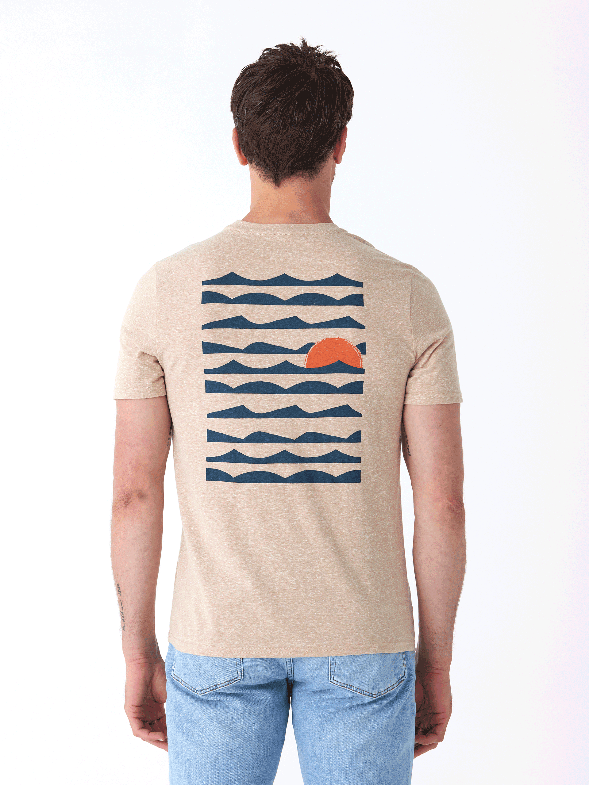 Setting Sun Triblend Graphic Tee - Coastal Surf Style