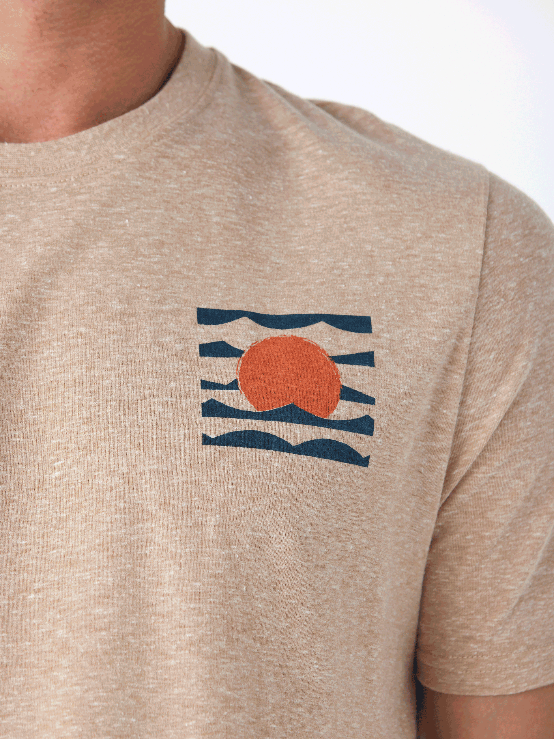 Setting Sun Triblend Graphic Tee - Coastal Surf Style