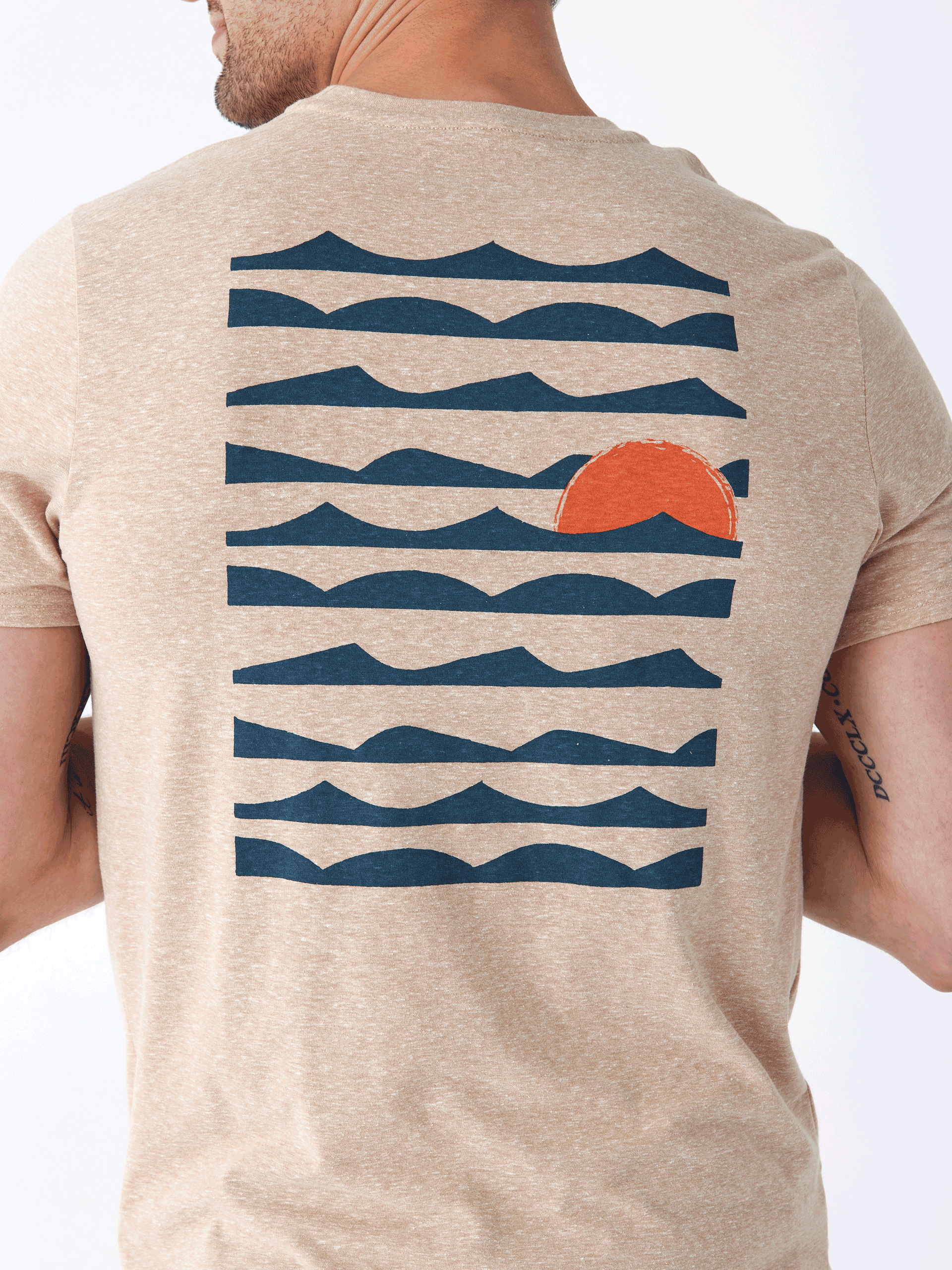 Setting Sun Triblend Graphic Tee - Coastal Surf Style