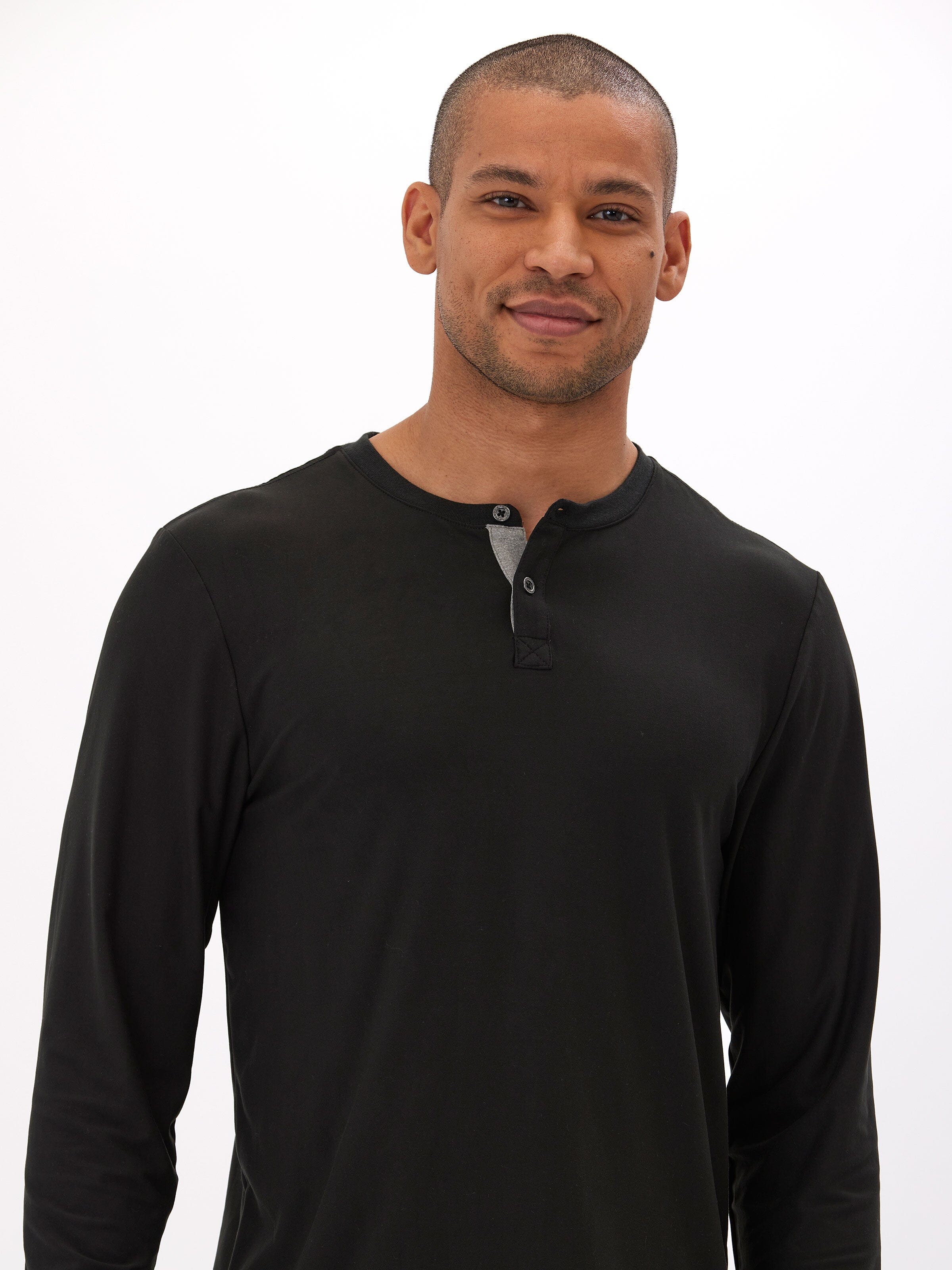 Frederick Luxe Jersey Long Sleeve Henley - Men's Casual Staple