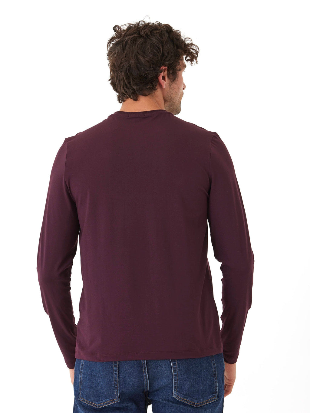 Luxe Jersey Long Sleeve Henley Shirt - Versatile Essential