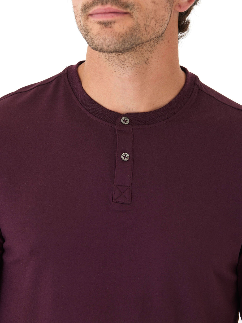 Luxe Jersey Long Sleeve Henley Shirt - Versatile Essential