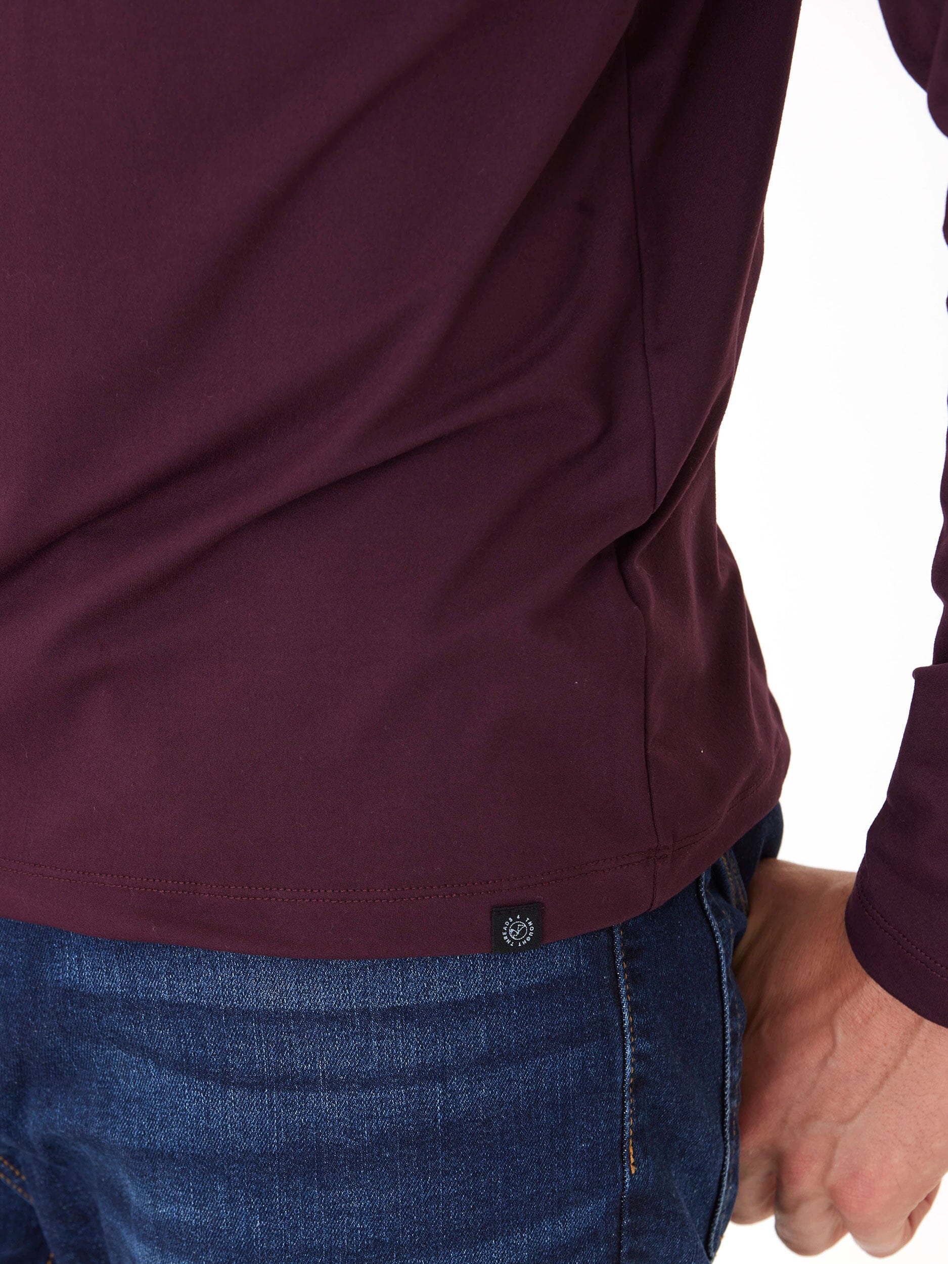 Luxe Jersey Long Sleeve Henley Shirt - Versatile Essential