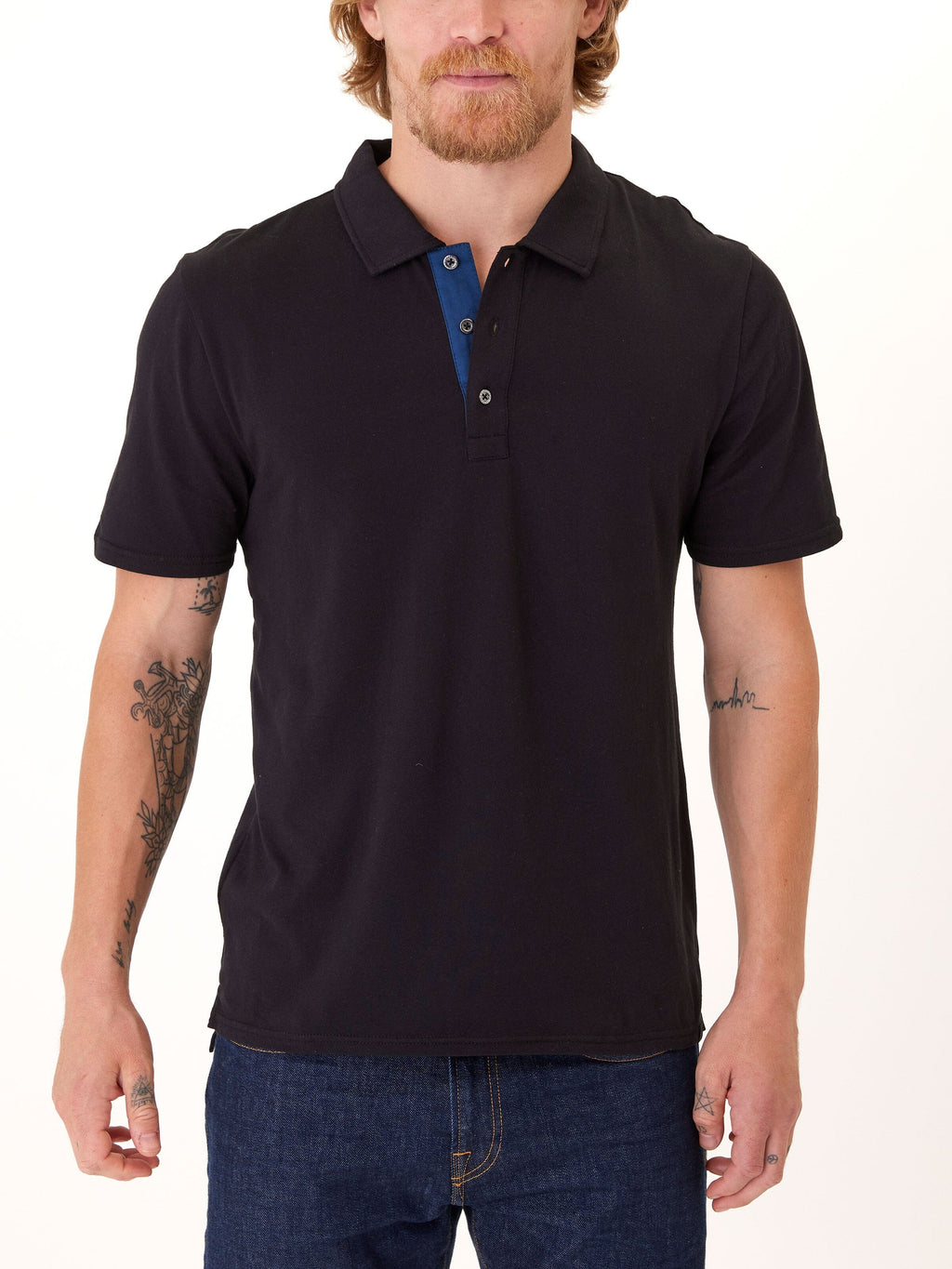 Ashton Organic Cotton Polo Shirt with Contrast Placket Detail