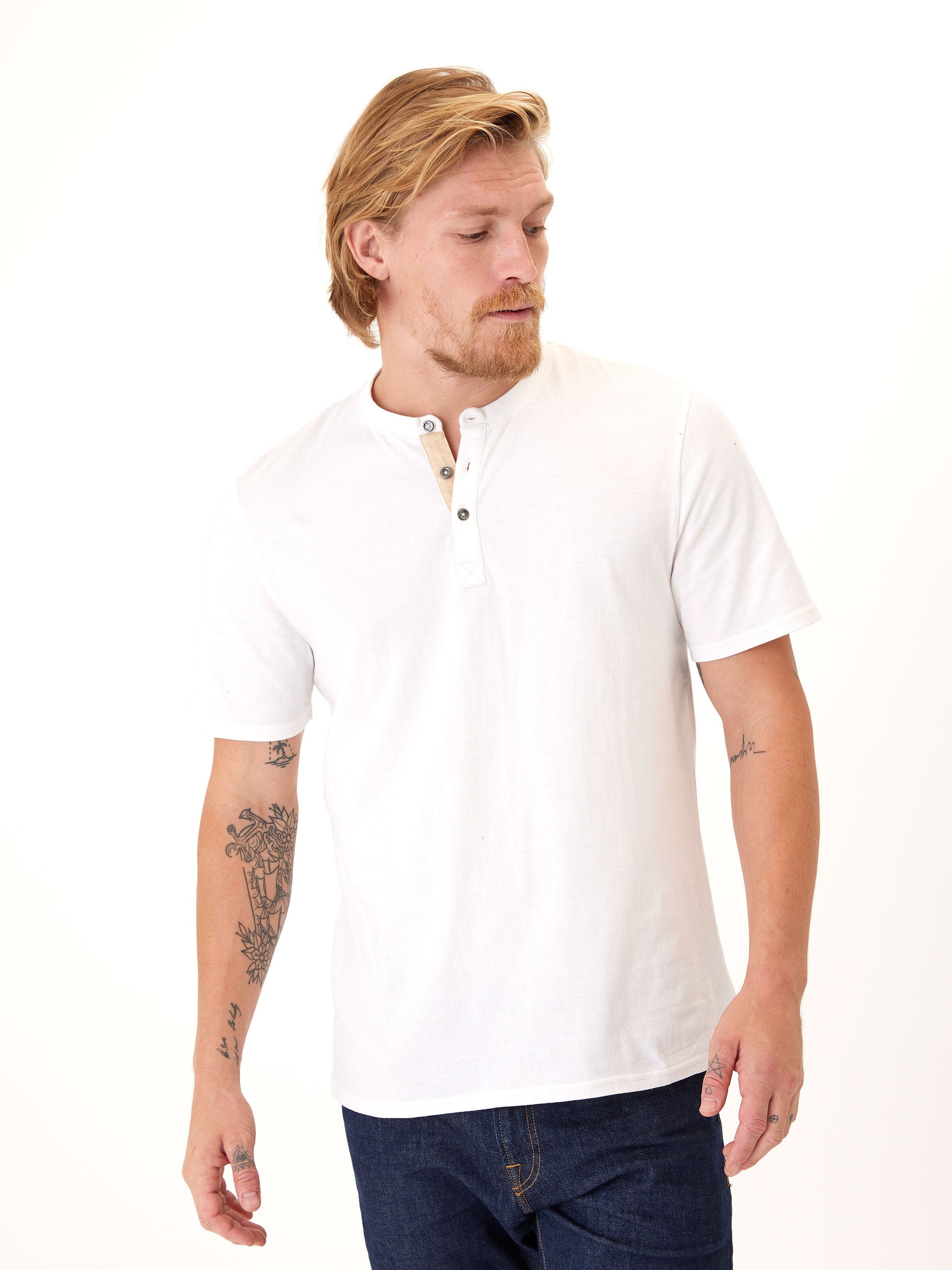 Chester Organic Cotton Henley Shirt - Classic Long Sleeve Top
