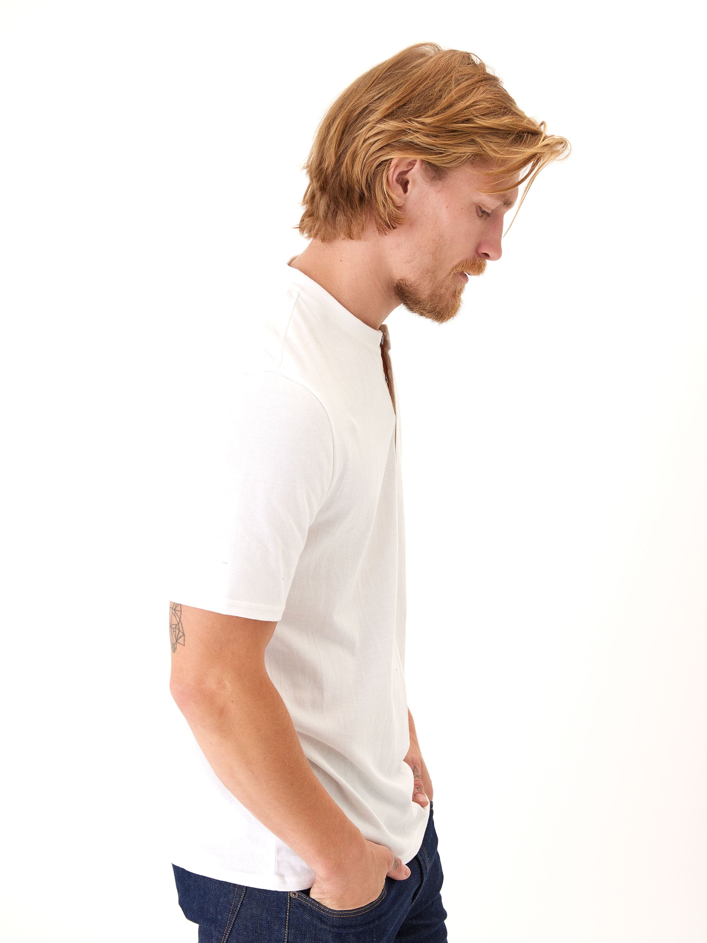 Chester Organic Cotton Henley Shirt - Classic Long Sleeve Top